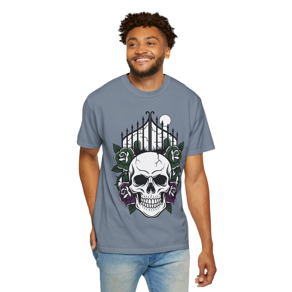 D78 Skull Society — Skull and Roses T-Shirt