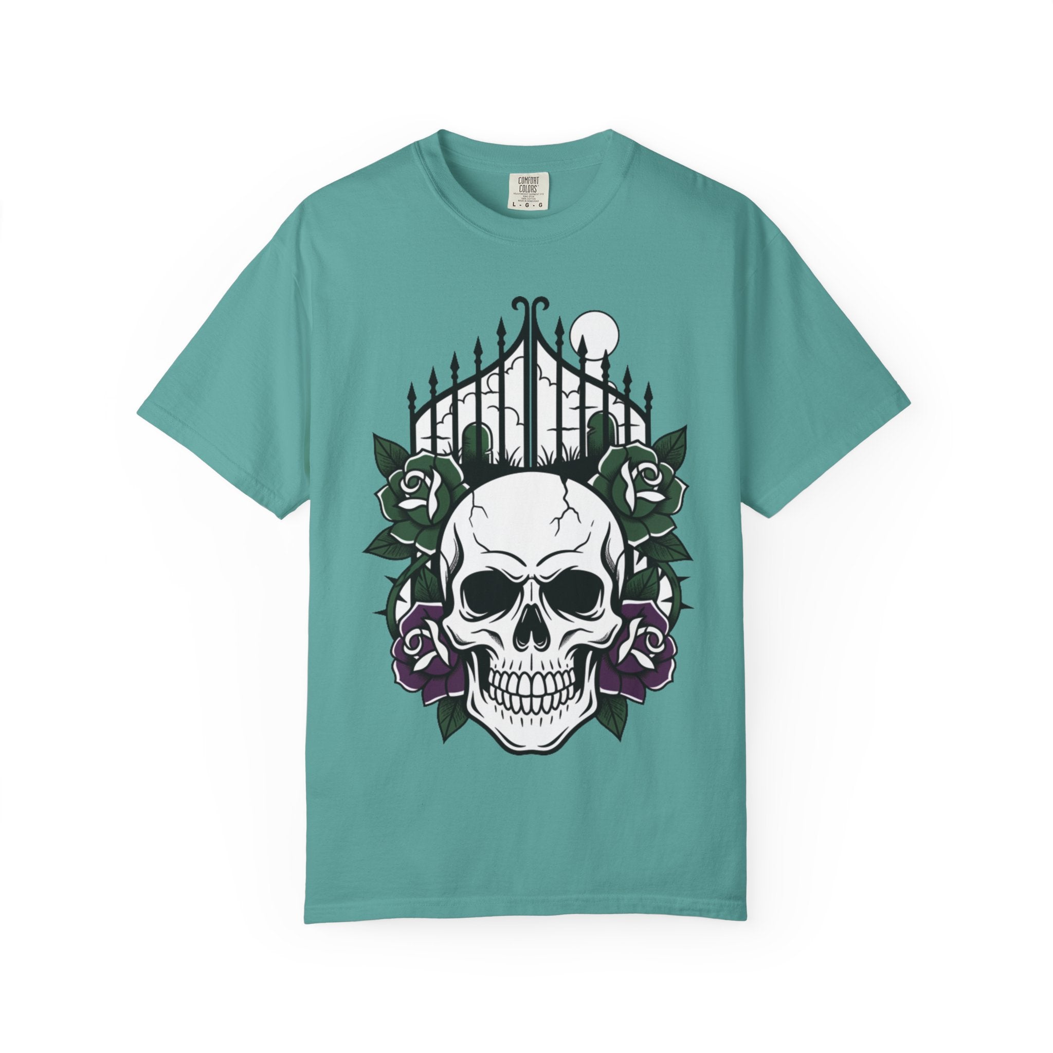 D78 Skull Society — Skull and Roses T-Shirt
