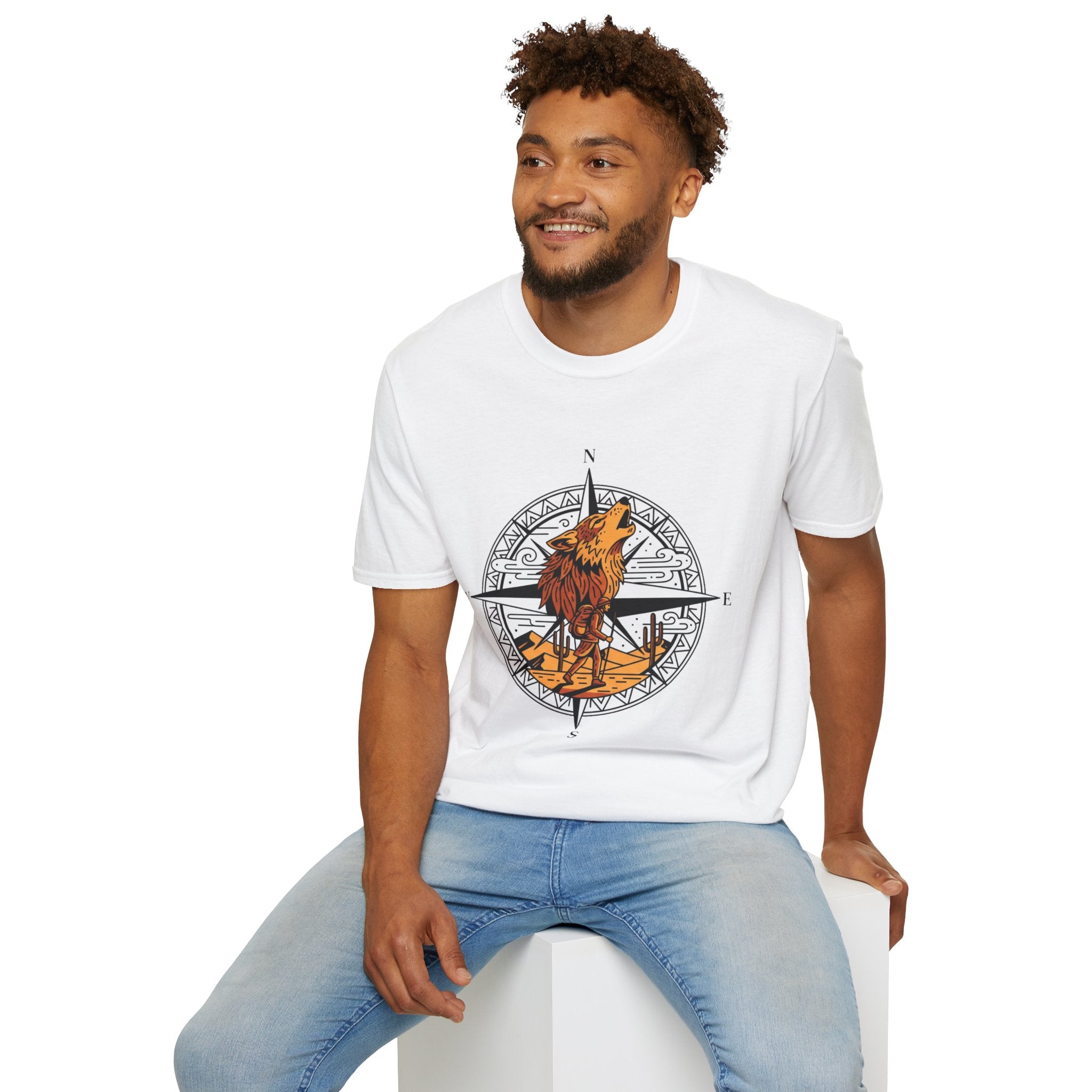 D78 Wolf Trail — Adventure wolf T-shirt