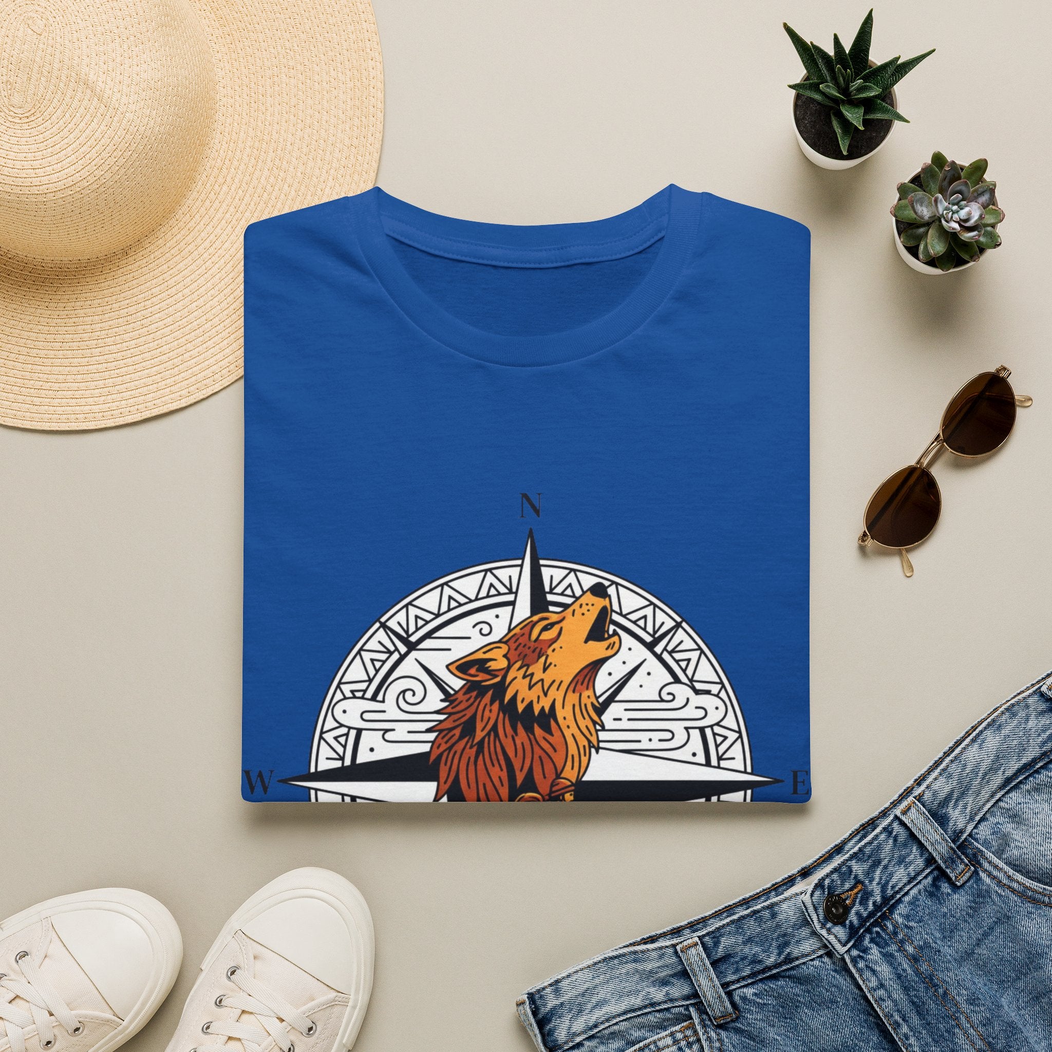 D78 Wolf Trail — Adventure wolf T-shirt
