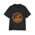 Wolf Compass Graphic Tee — Howling Wolf Silhouette Men's T‑Shirt
