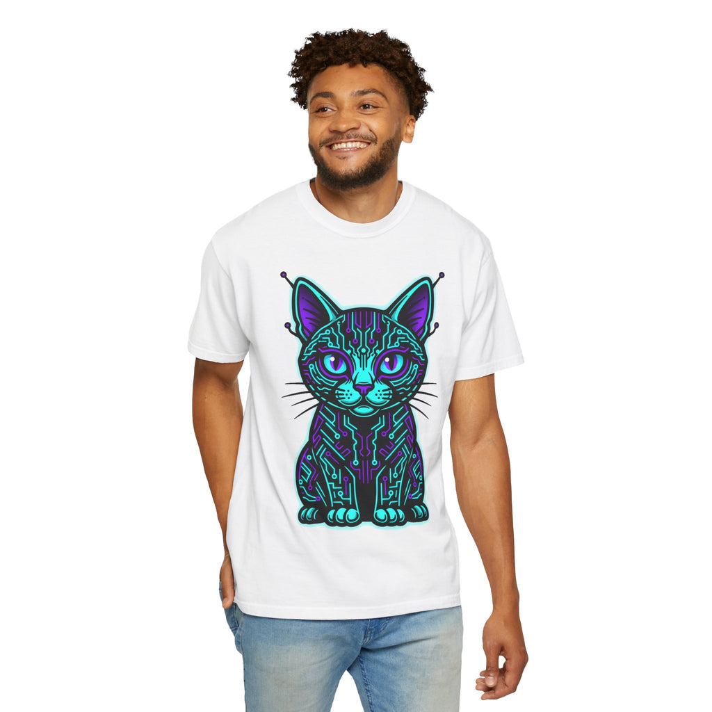 D78 Cyber Felines — Neon Cat T-shirt