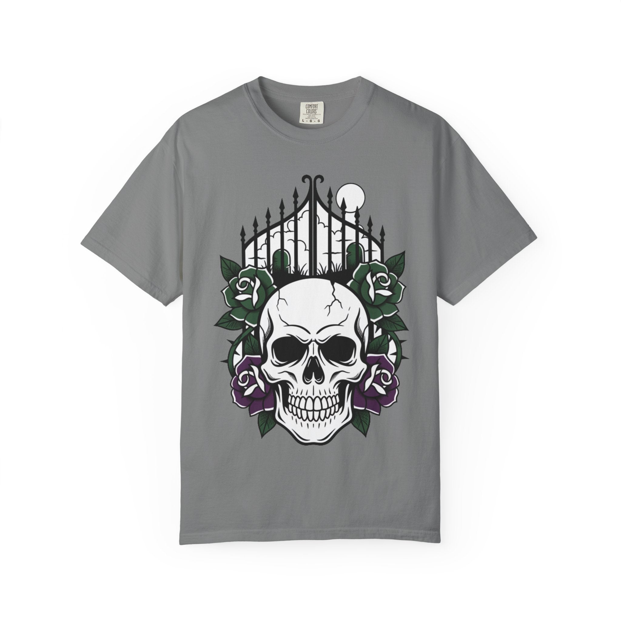 D78 Skull Society — Skull and Roses T-Shirt