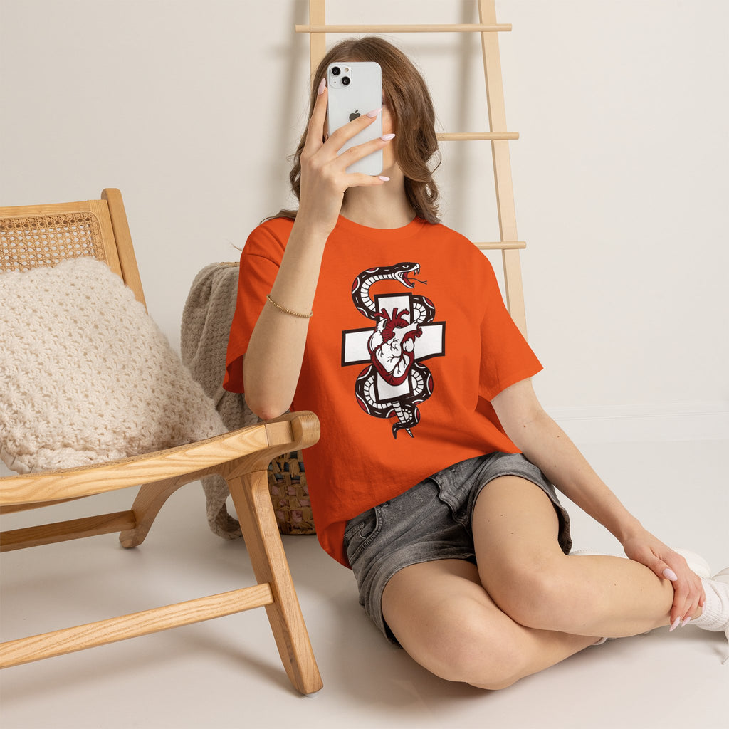 D78 Skull Society — Gothic Heart & Snake T-shirt