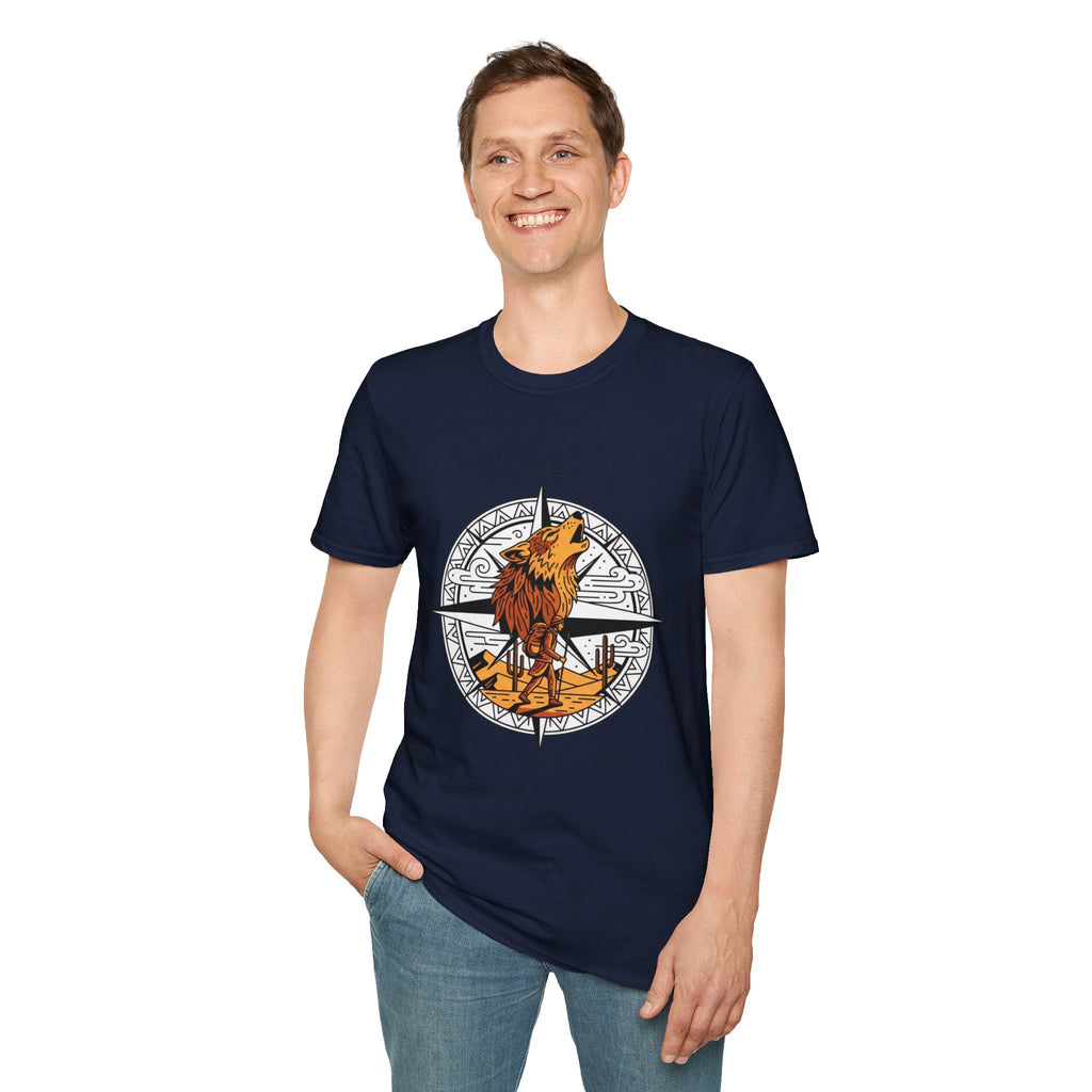 D78 Wolf Trail — Adventure wolf T-shirt