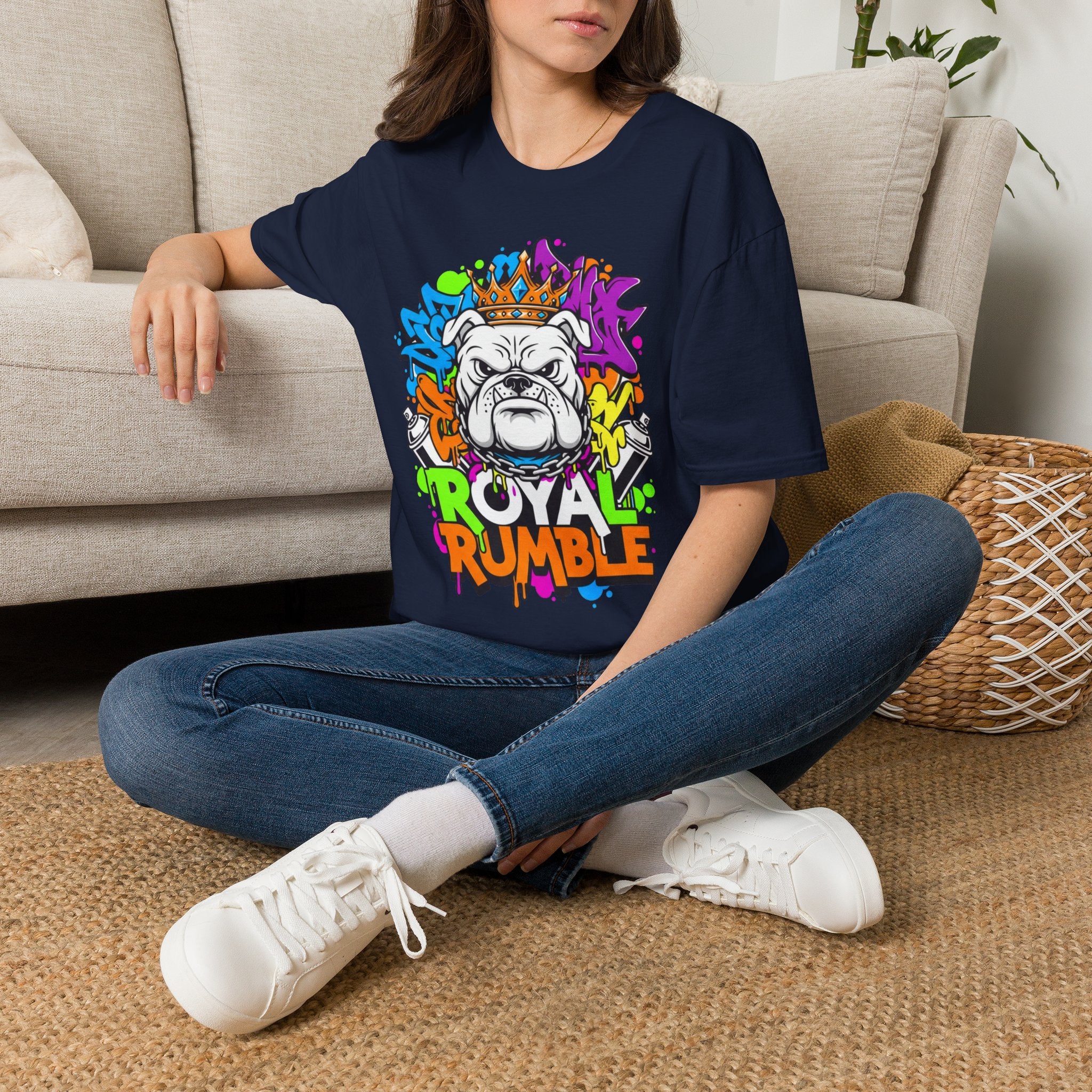 Bulldog Royal Rumble T-Shirt — Colorful Crown Streetwear Tee