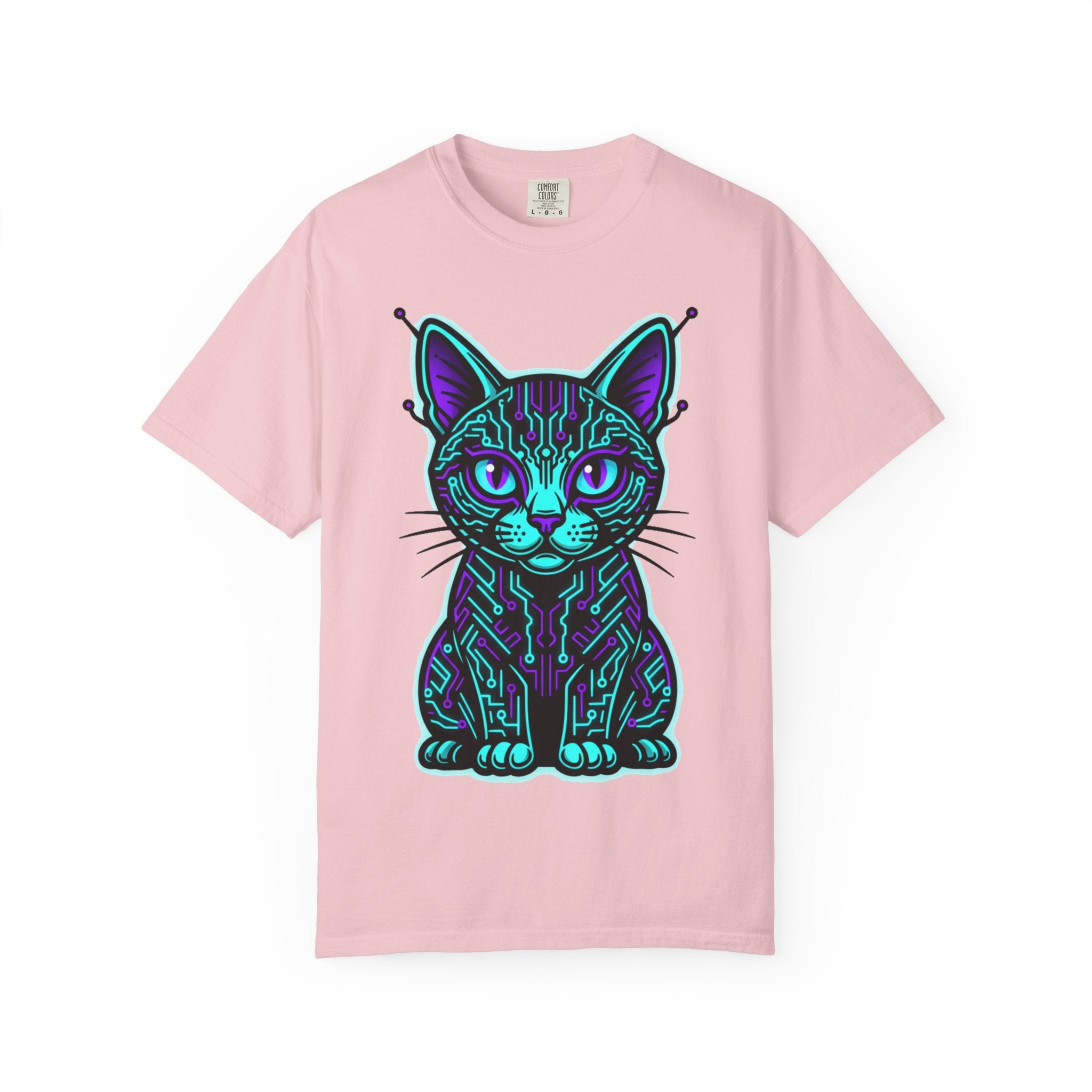 D78 Cyber Felines — Neon Cat T-shirt