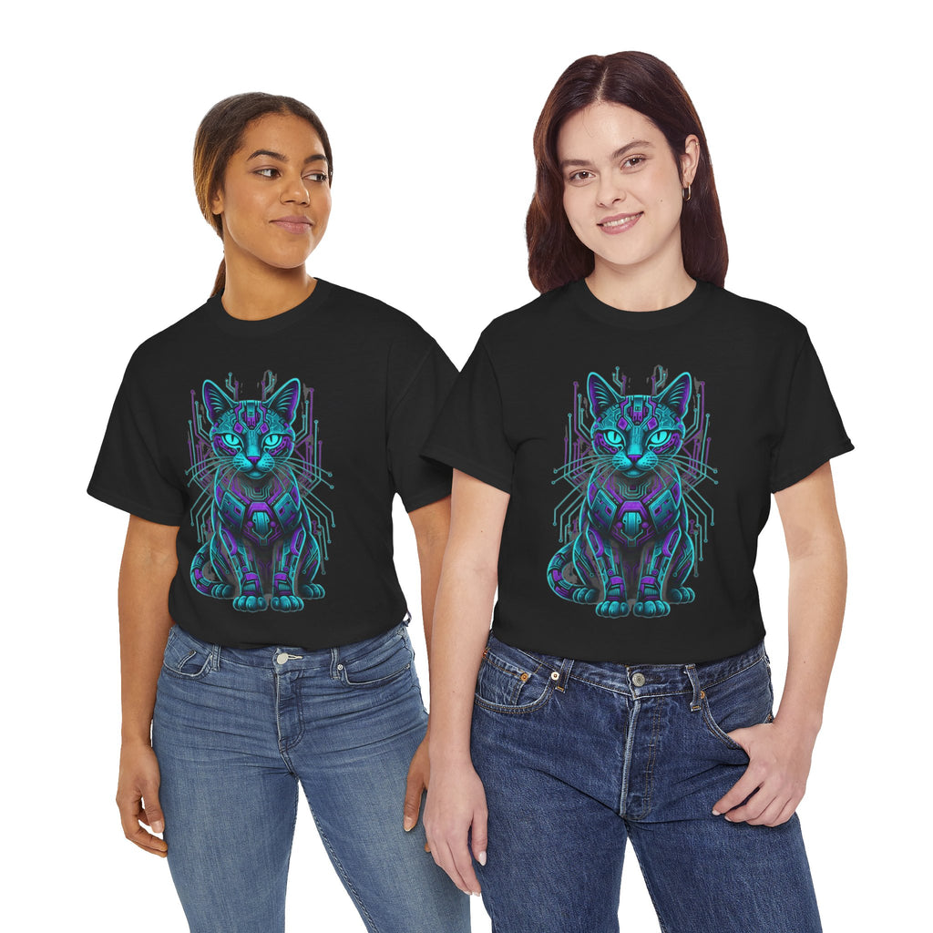 D78 Cyber Felines — Futuristic cat T-shirt