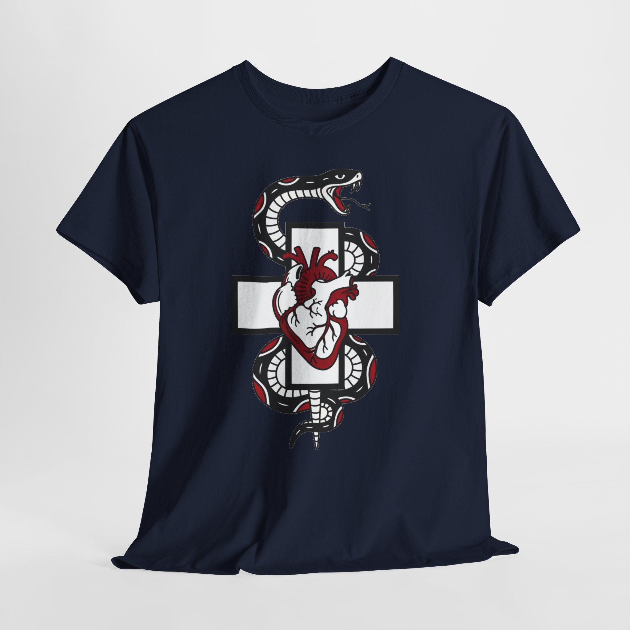 D78 Skull Society — Gothic Heart & Snake T-shirt
