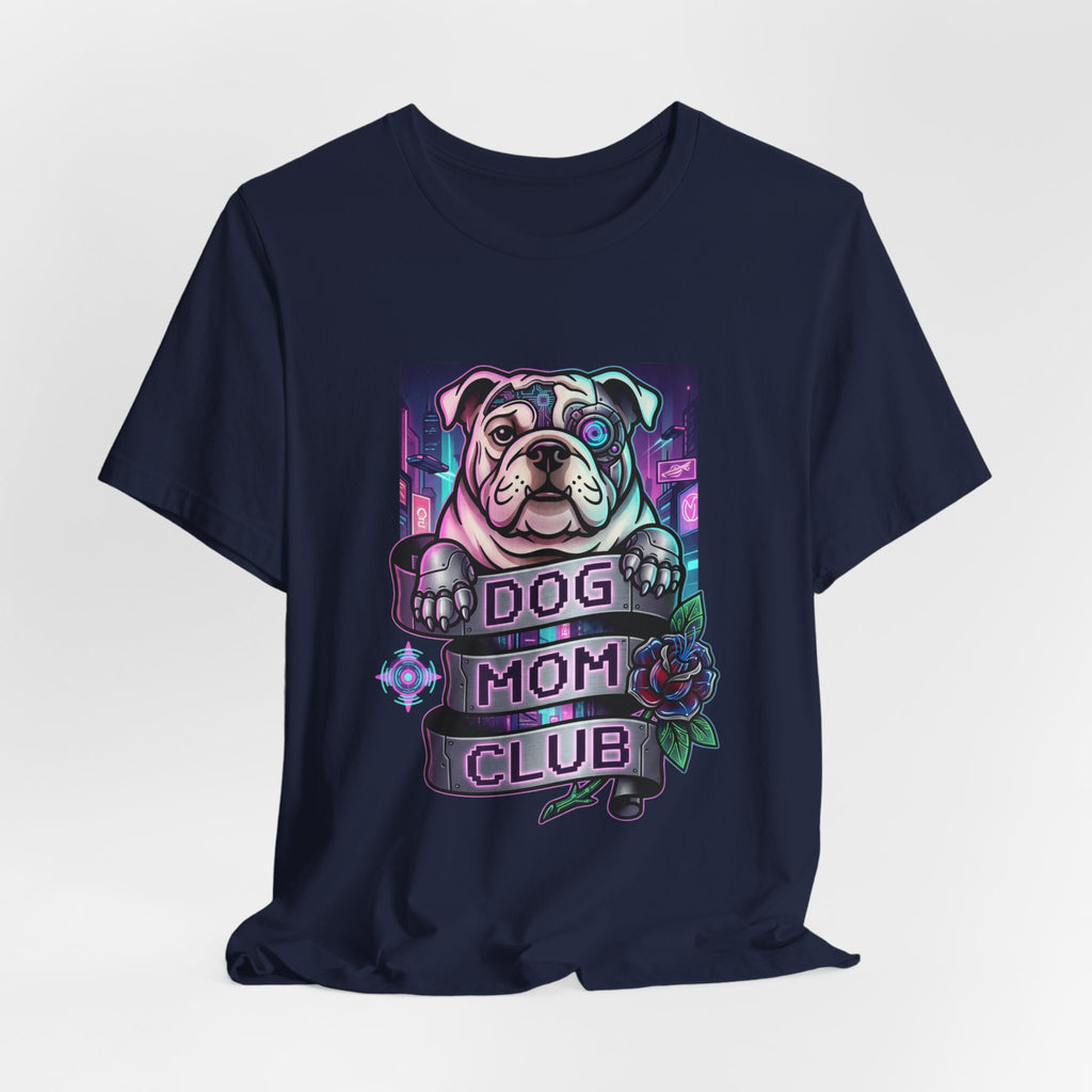 Dog Mom Club Tee | Traditional Tattoo-Inspired, Banner & Floral Graphic