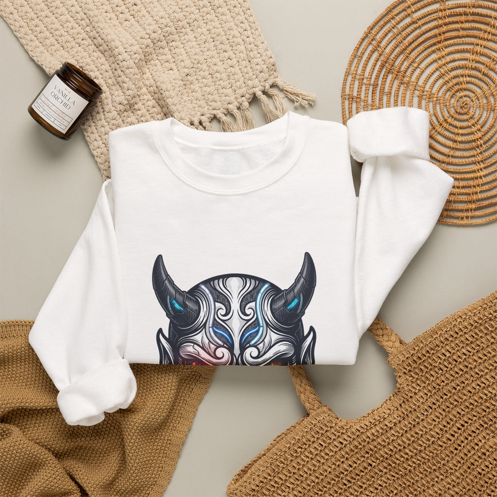 Hannya Mask Illustration Sweatshirt | Traditional Tattoo-Inspired, Flash-Style