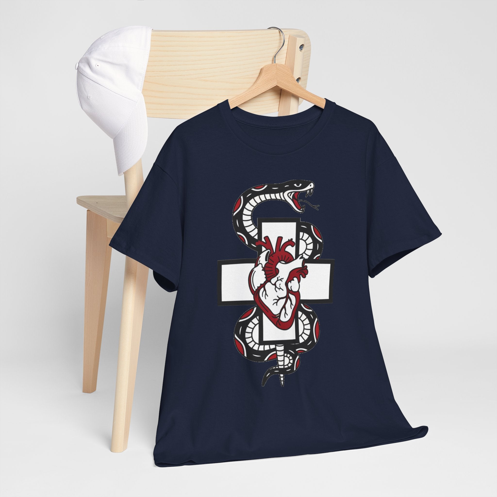 D78 Skull Society — Gothic Heart & Snake T-shirt