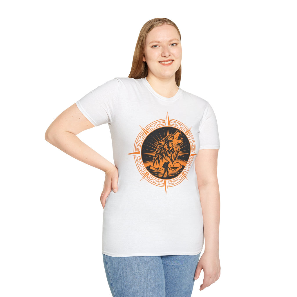 D78 Wolf Trail — Compass wolf t-shirt