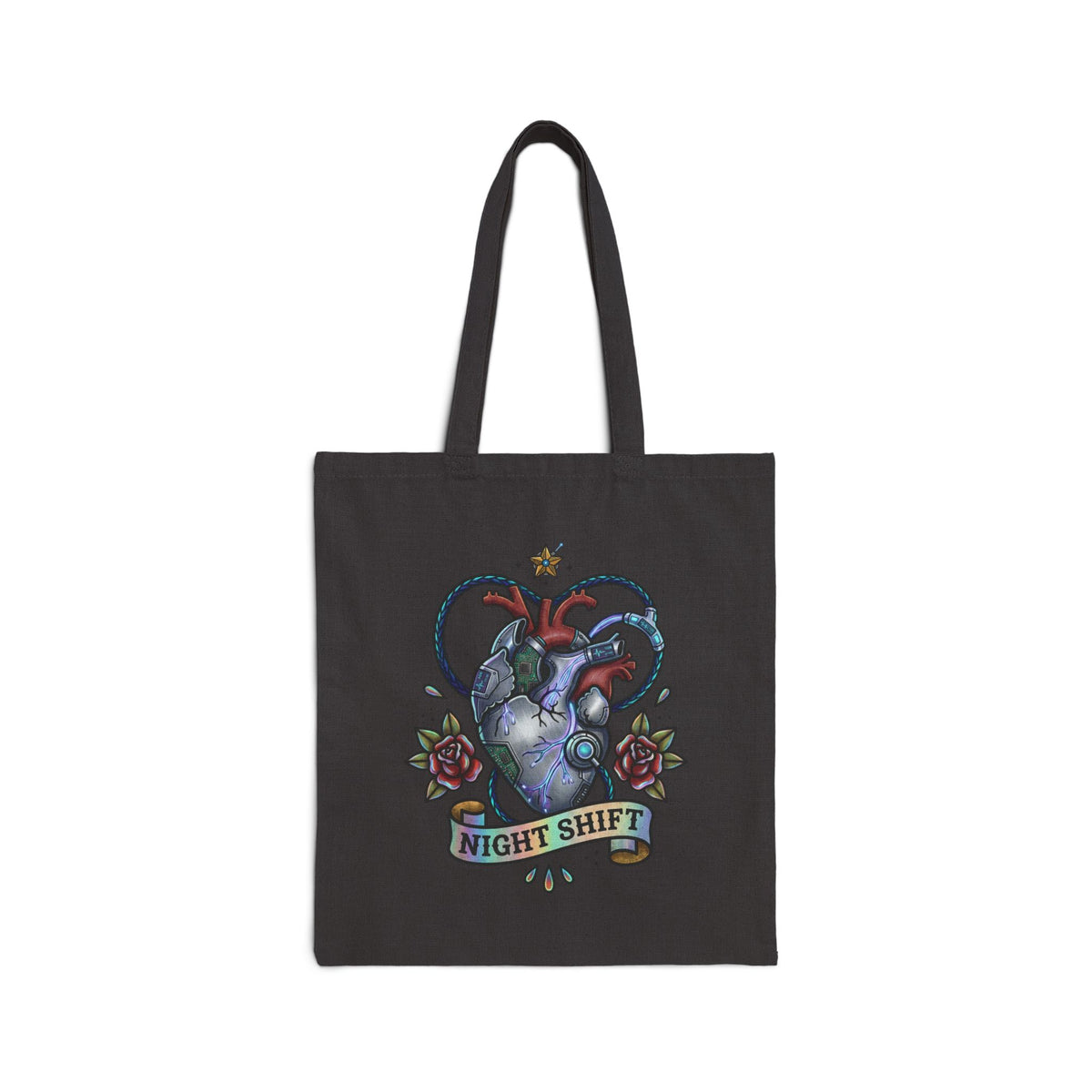Tote bag tattoo flash dark coton — D78 Graveyard Shift