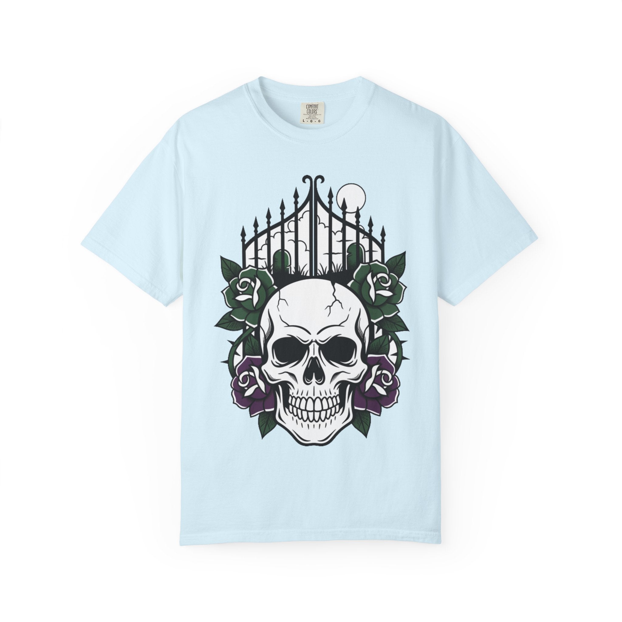 D78 Skull Society — Skull and Roses T-Shirt
