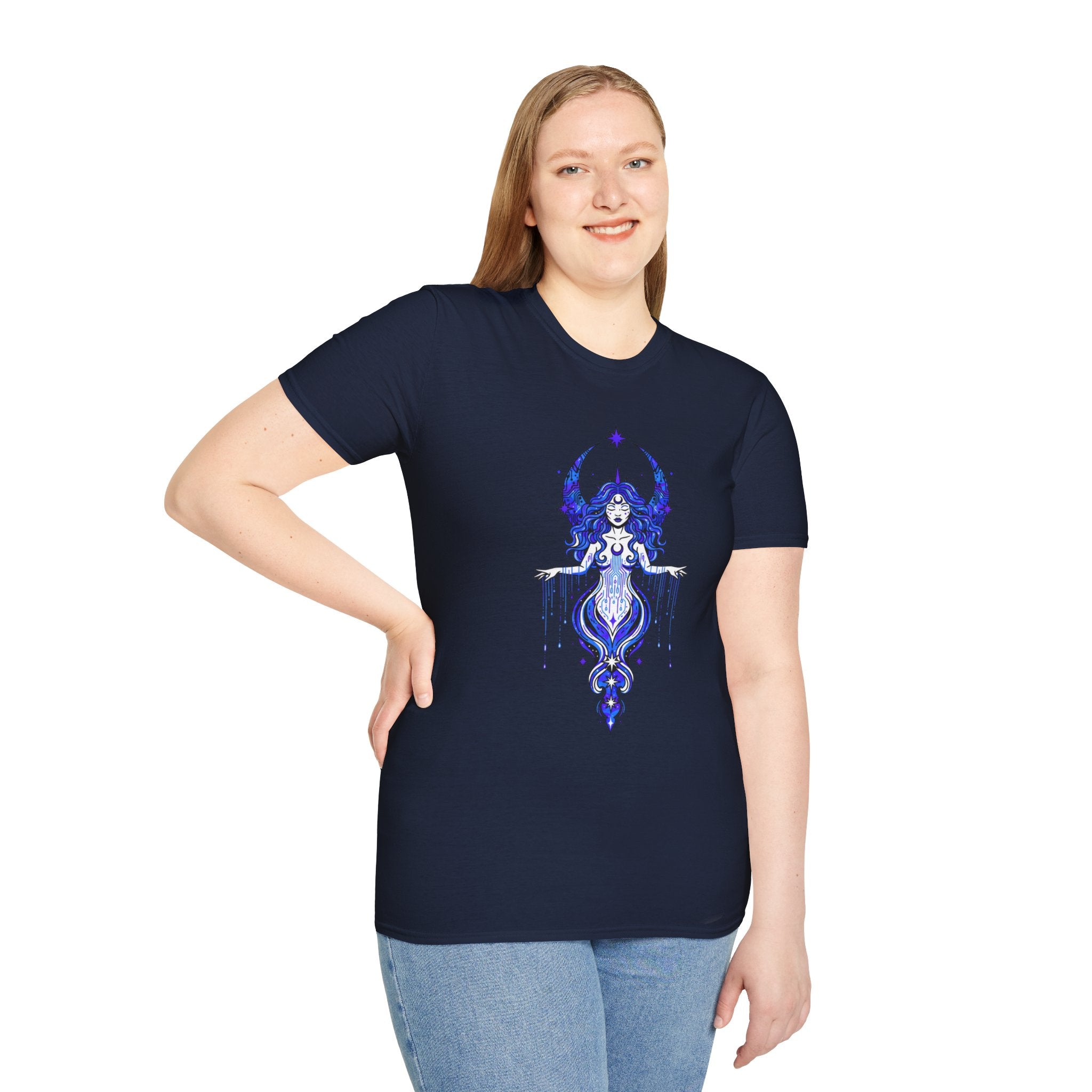 D78 Mystic Circle — Celestial Goddess T-Shirt