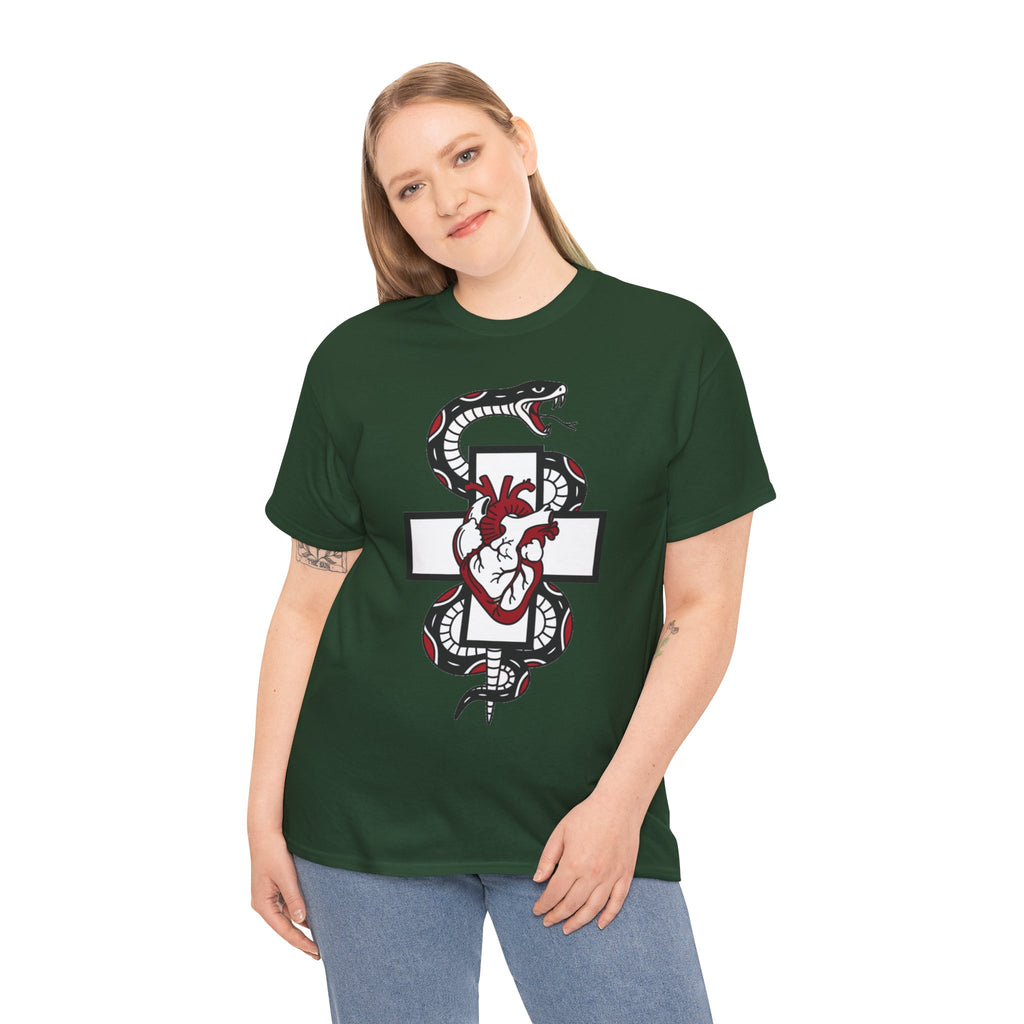 D78 Skull Society — Gothic Heart & Snake T-shirt