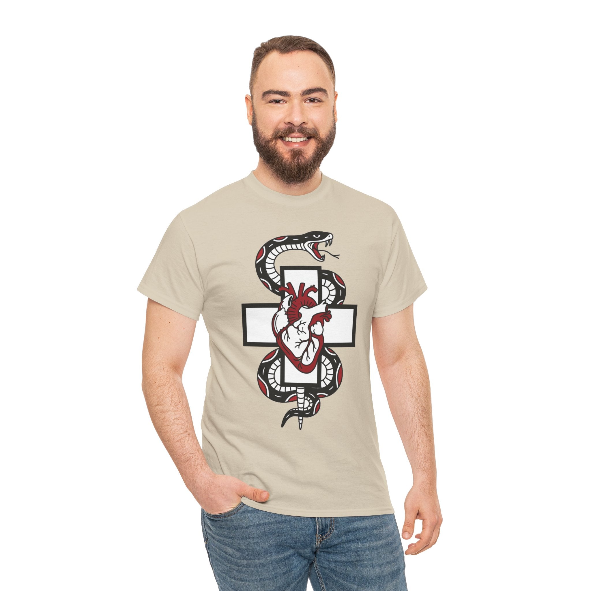 D78 Skull Society — Gothic Heart & Snake T-shirt