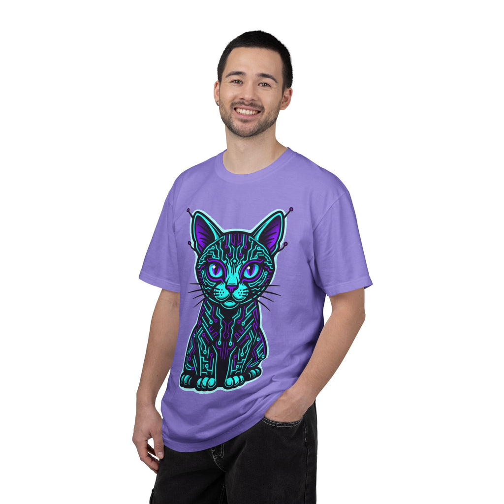 D78 Cyber Felines — Neon Cat T-shirt