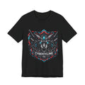 T-shirt Cyberfeline — T-shirt graphique futuriste