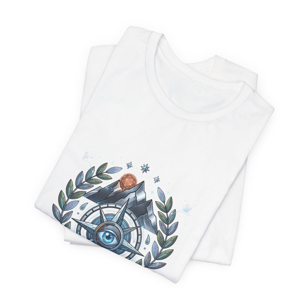 Born to Hike Compass Crest T-Shirt | Traditional Tattoo-Inspired, Outdoor Badge