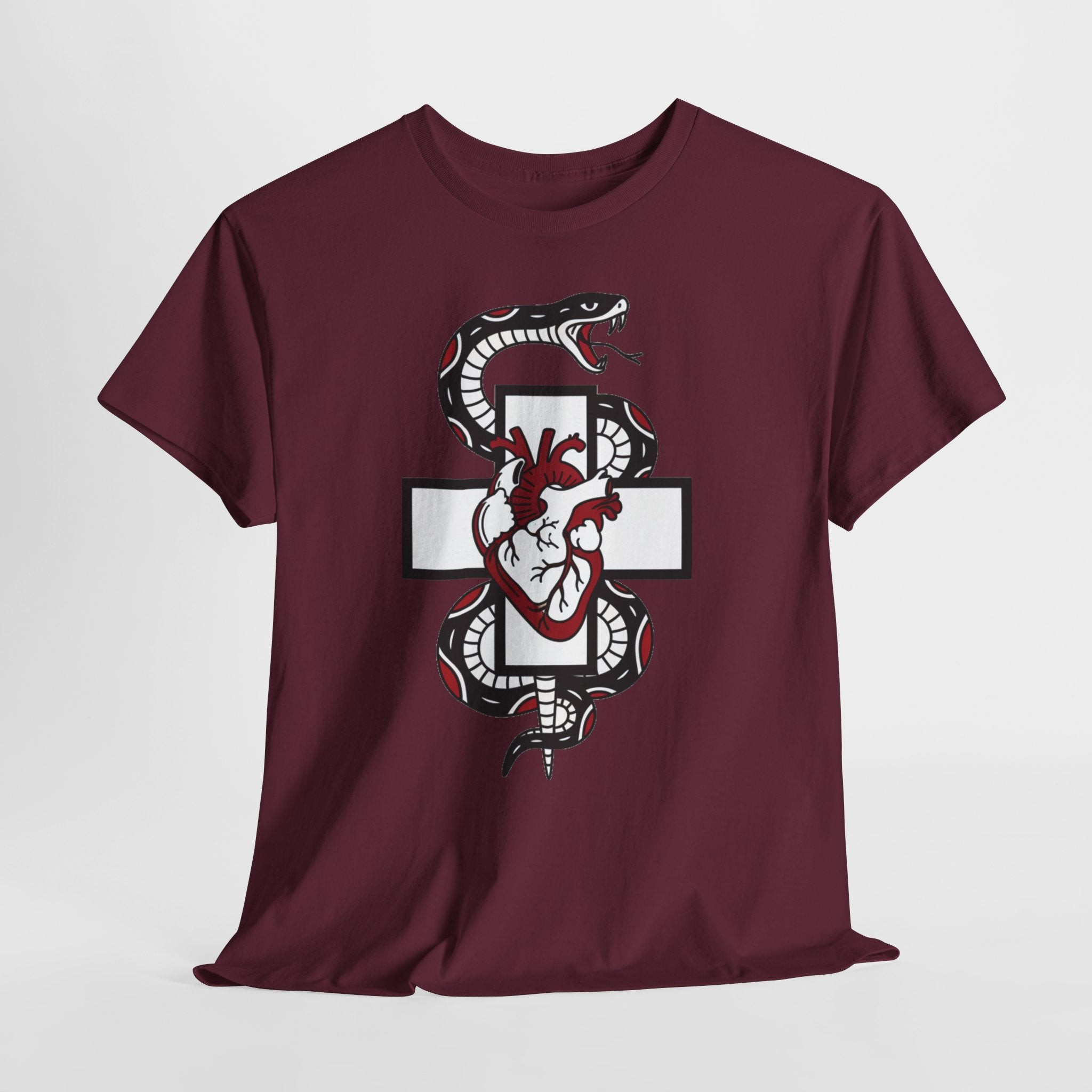 D78 Skull Society — Gothic Heart & Snake T-shirt