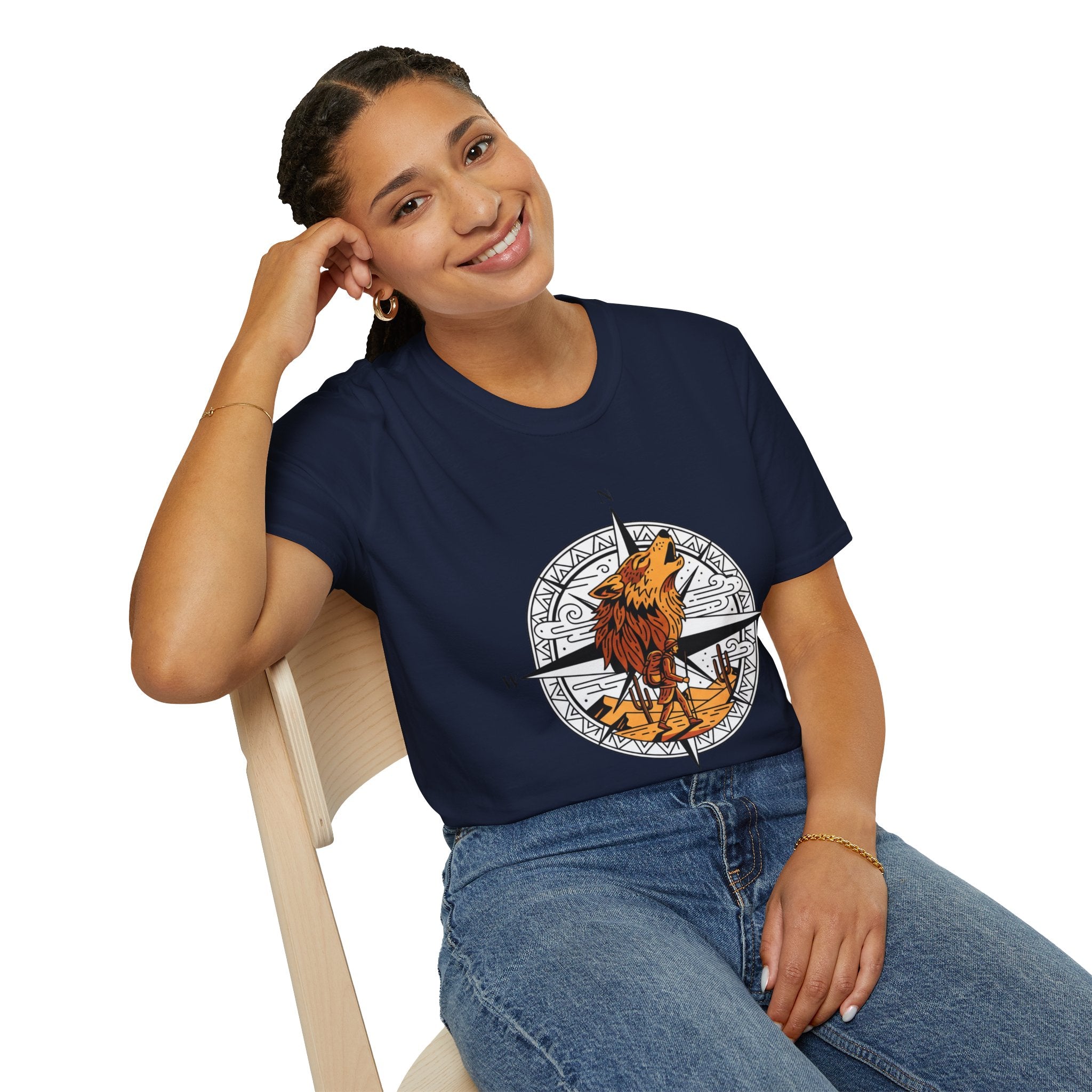 D78 Wolf Trail — Adventure wolf T-shirt