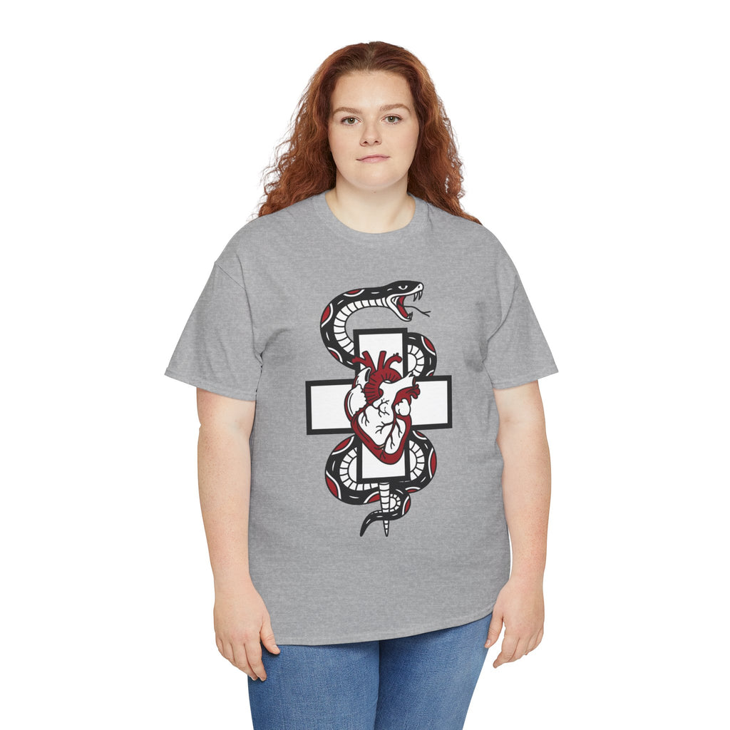D78 Skull Society — Gothic Heart & Snake T-shirt