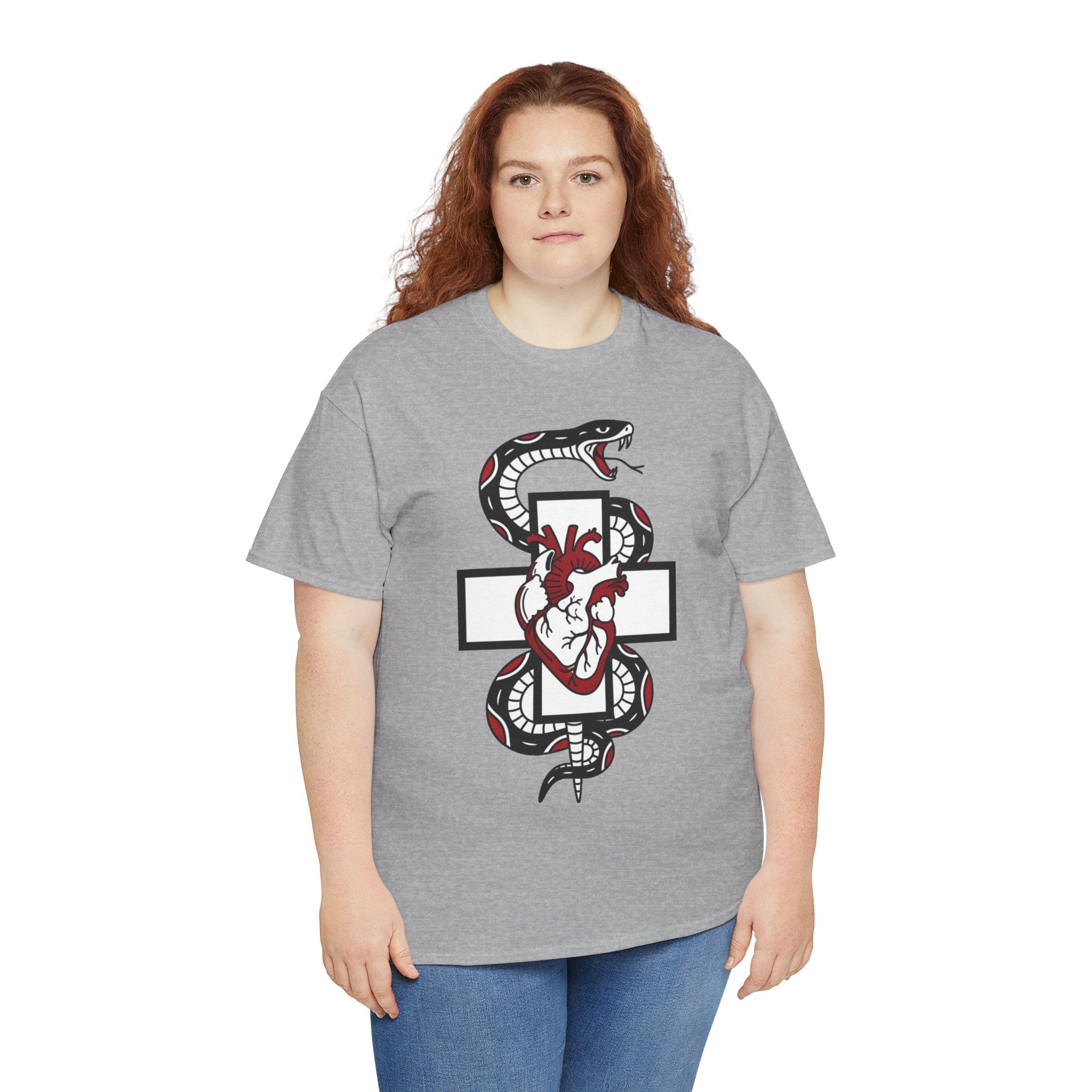 D78 Skull Society — Gothic Heart & Snake T-shirt