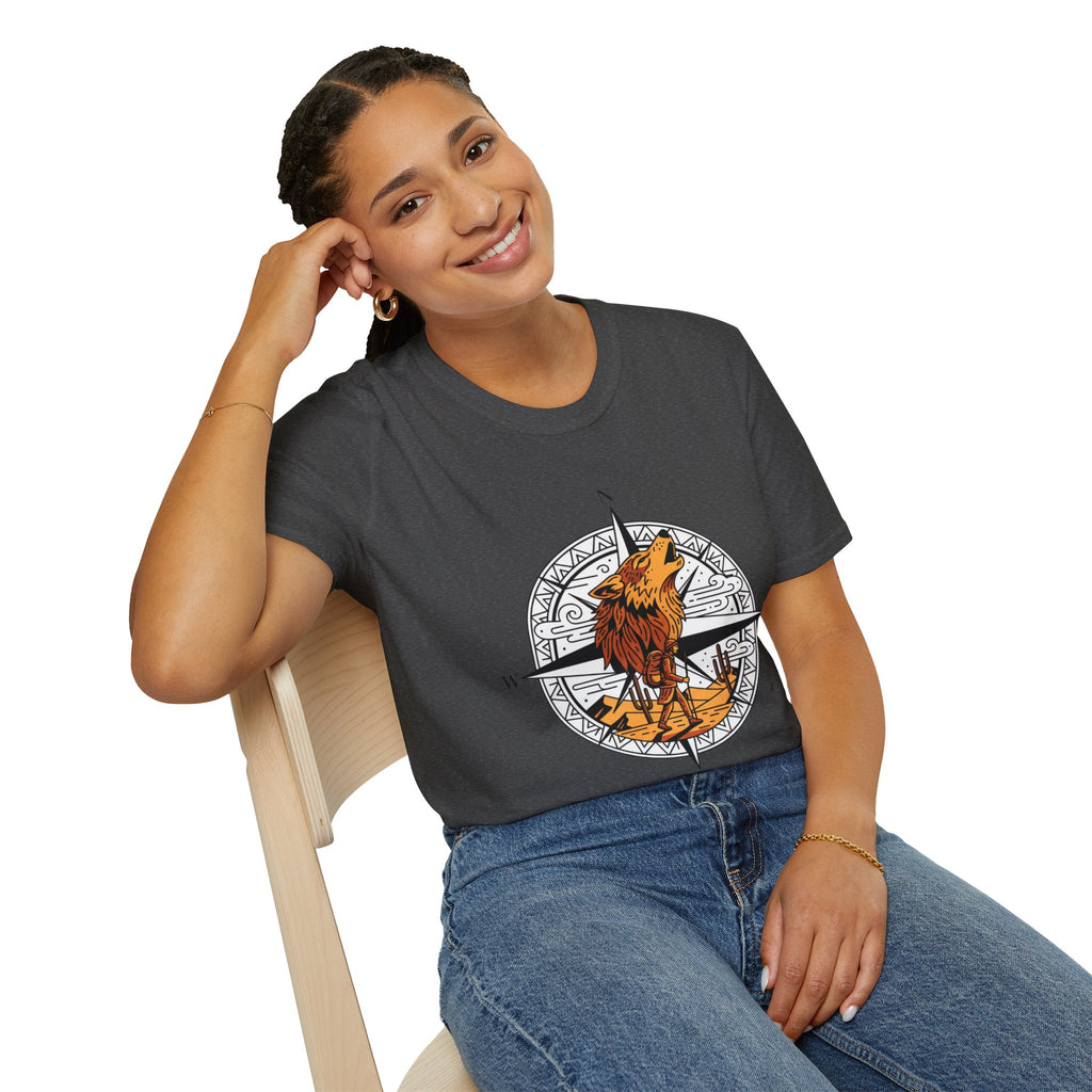 D78 Wolf Trail — Adventure wolf T-shirt