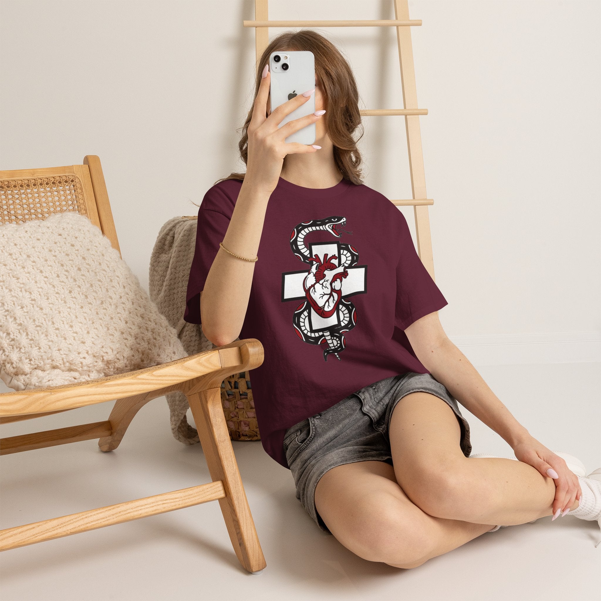 D78 Skull Society — Gothic Heart & Snake T-shirt