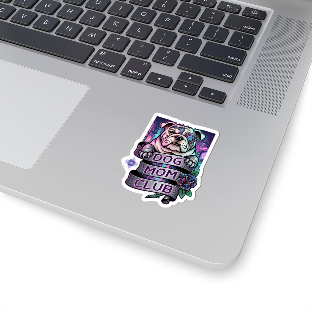 Dog Mom Club Bulldog Sticker | Traditional Tattoo Flash, Banner Rose