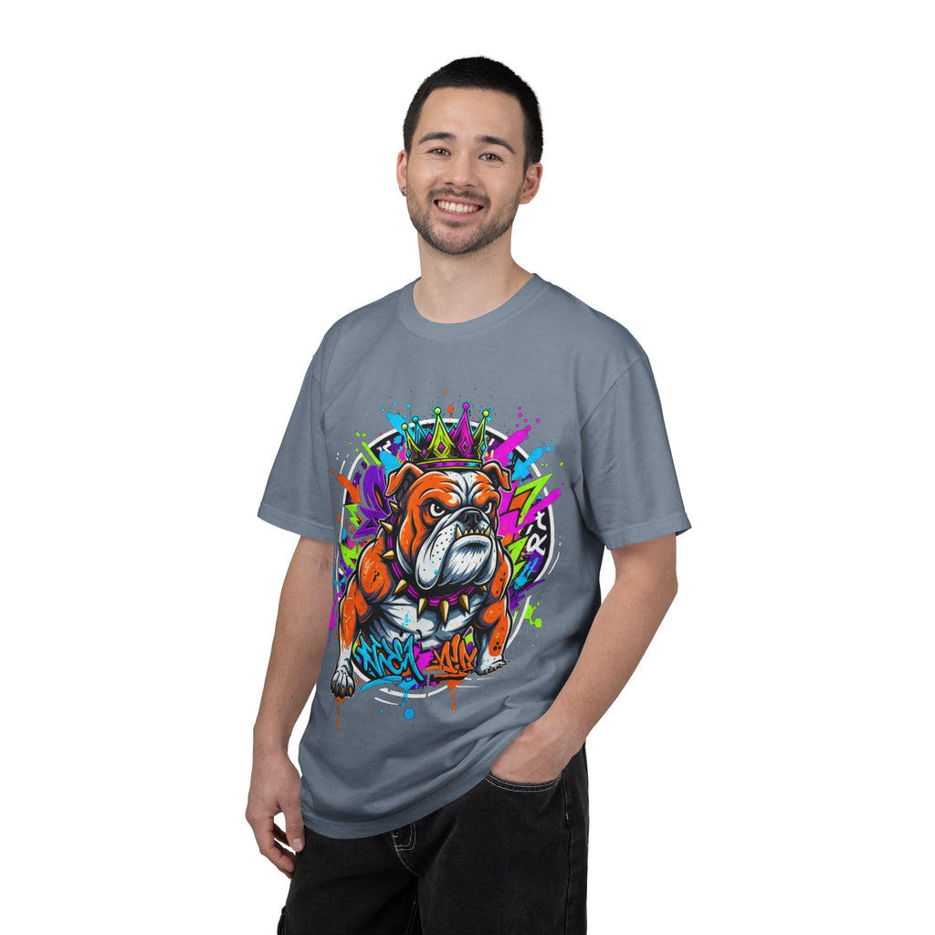 D78 Street Kings — Crown graffiti bulldog T-shirt