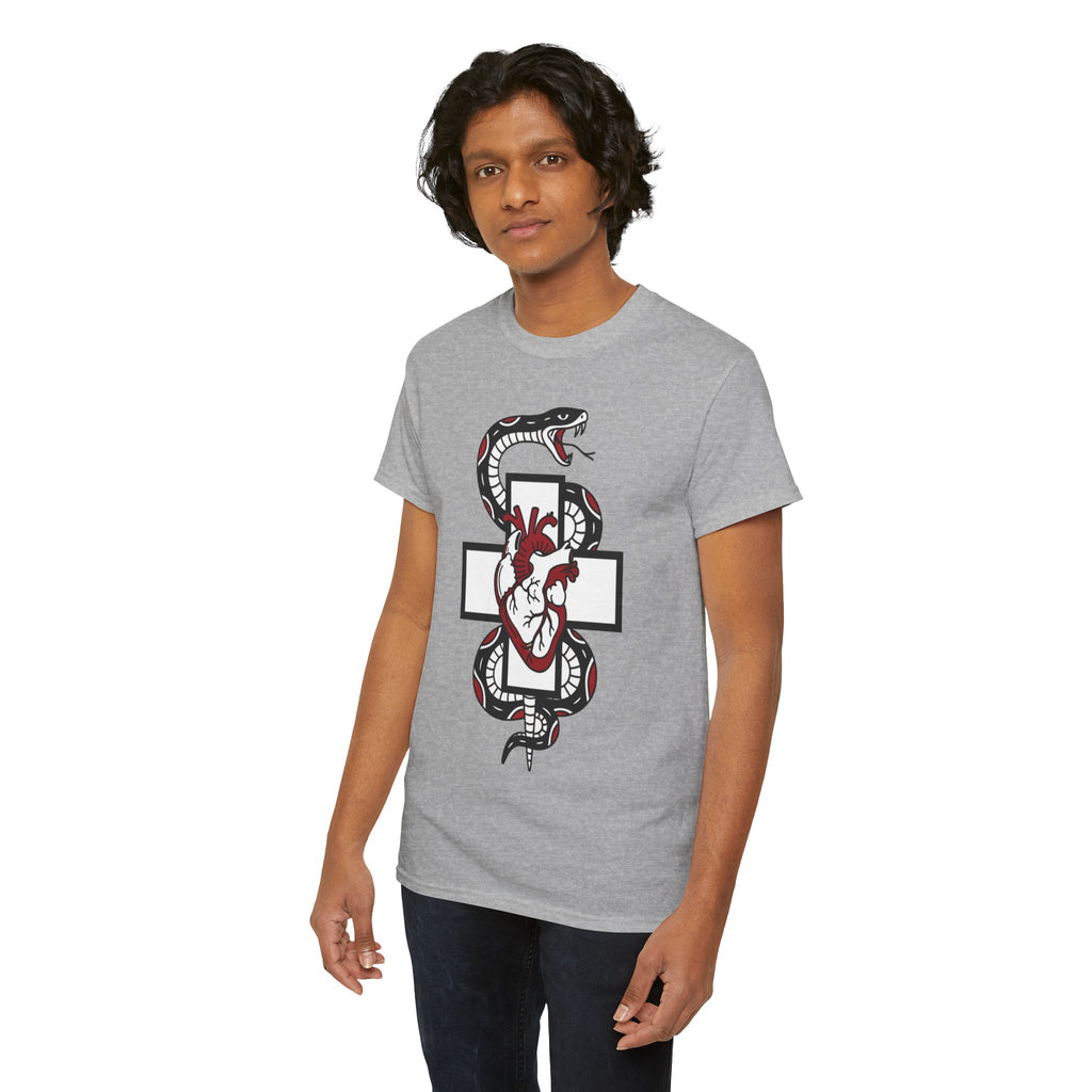 D78 Skull Society — Gothic Heart & Snake T-shirt