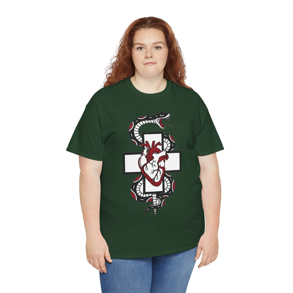 D78 Skull Society — Gothic Heart & Snake T-shirt