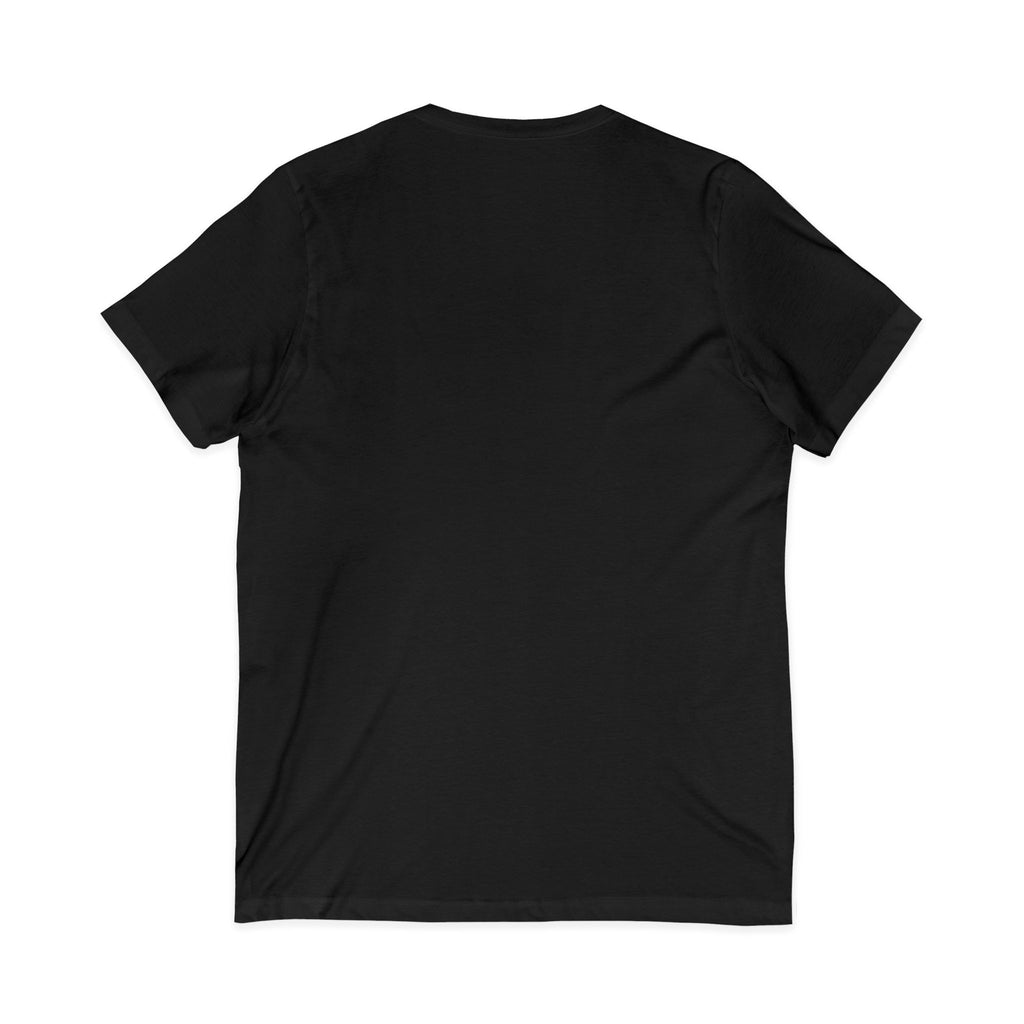 Gothic Gatekeeper V-Neck Tee — Green Skull Graveyard Design
