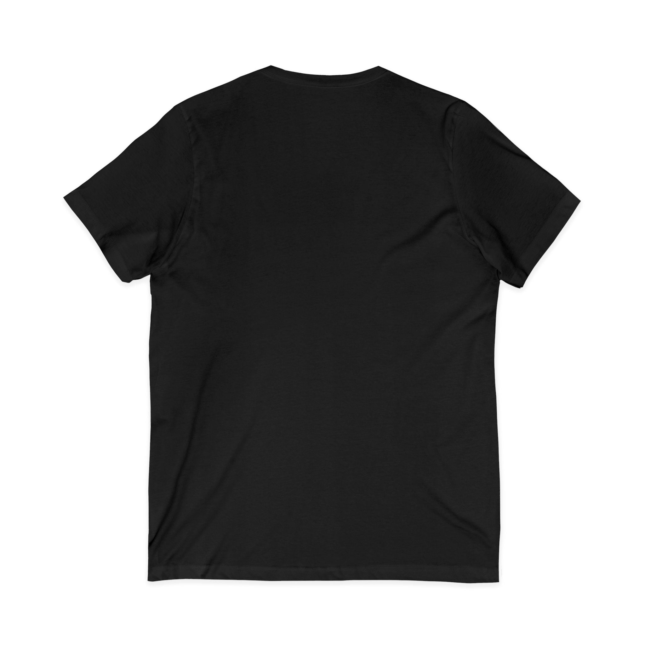 Gothic Gatekeeper V-Neck Tee — Green Skull Graveyard Design