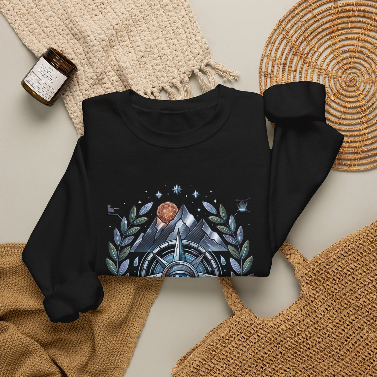 Sweat boussole aventure vintage — D78 Urban Nomad