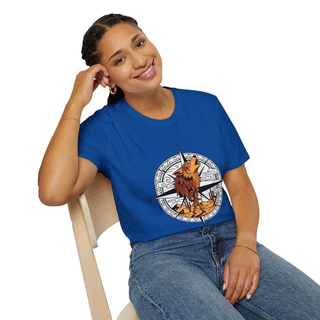 D78 Wolf Trail — Adventure wolf T-shirt