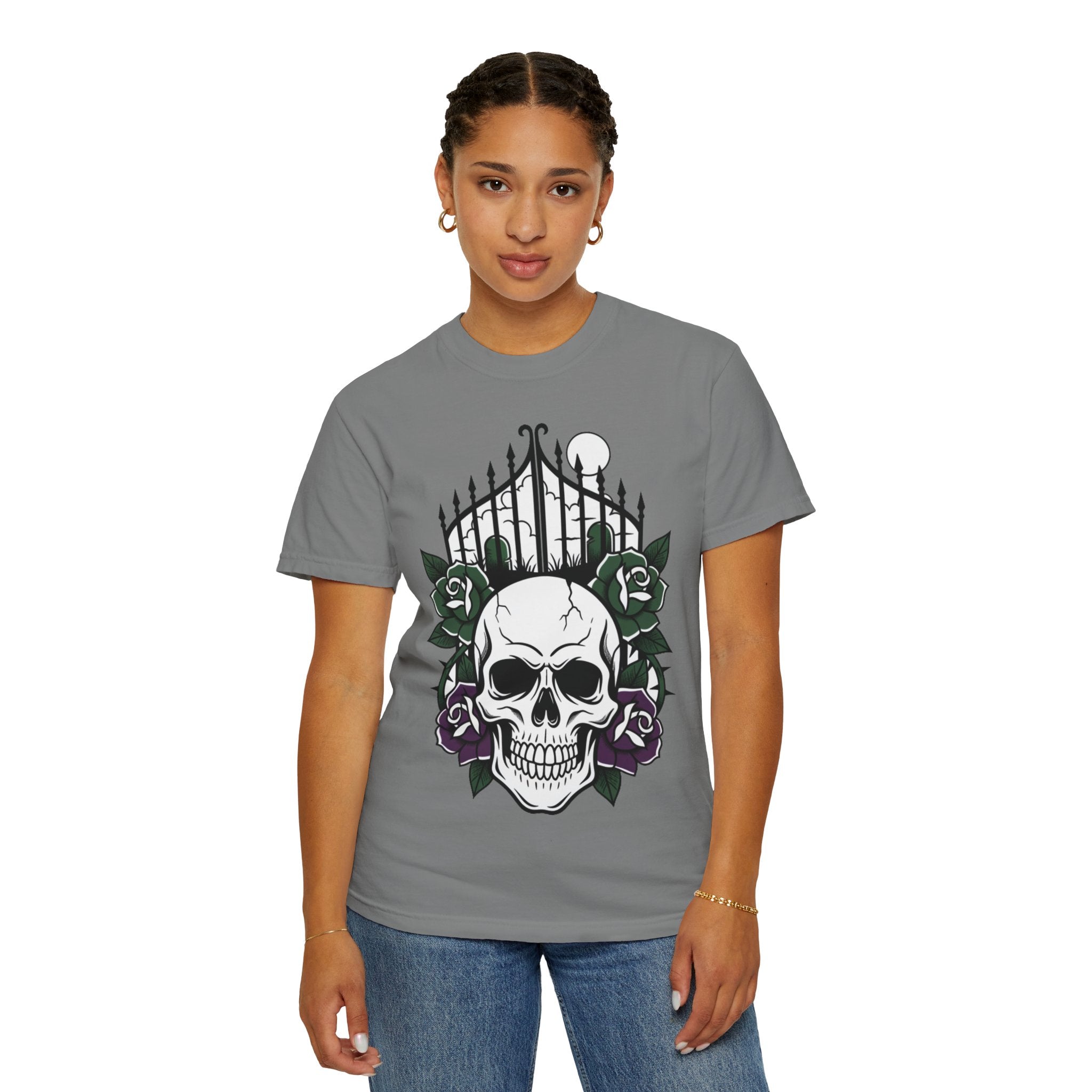 D78 Skull Society — Skull and Roses T-Shirt