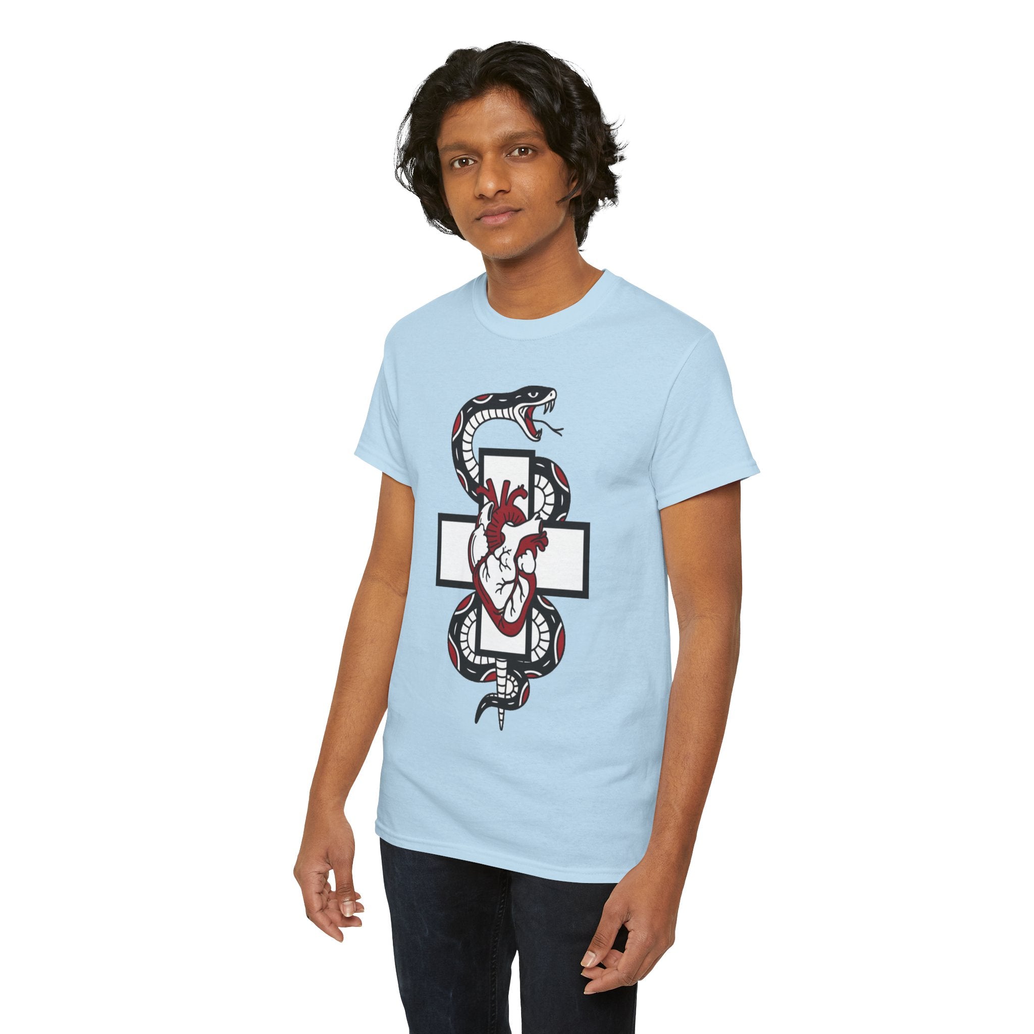 D78 Skull Society — Gothic Heart & Snake T-shirt