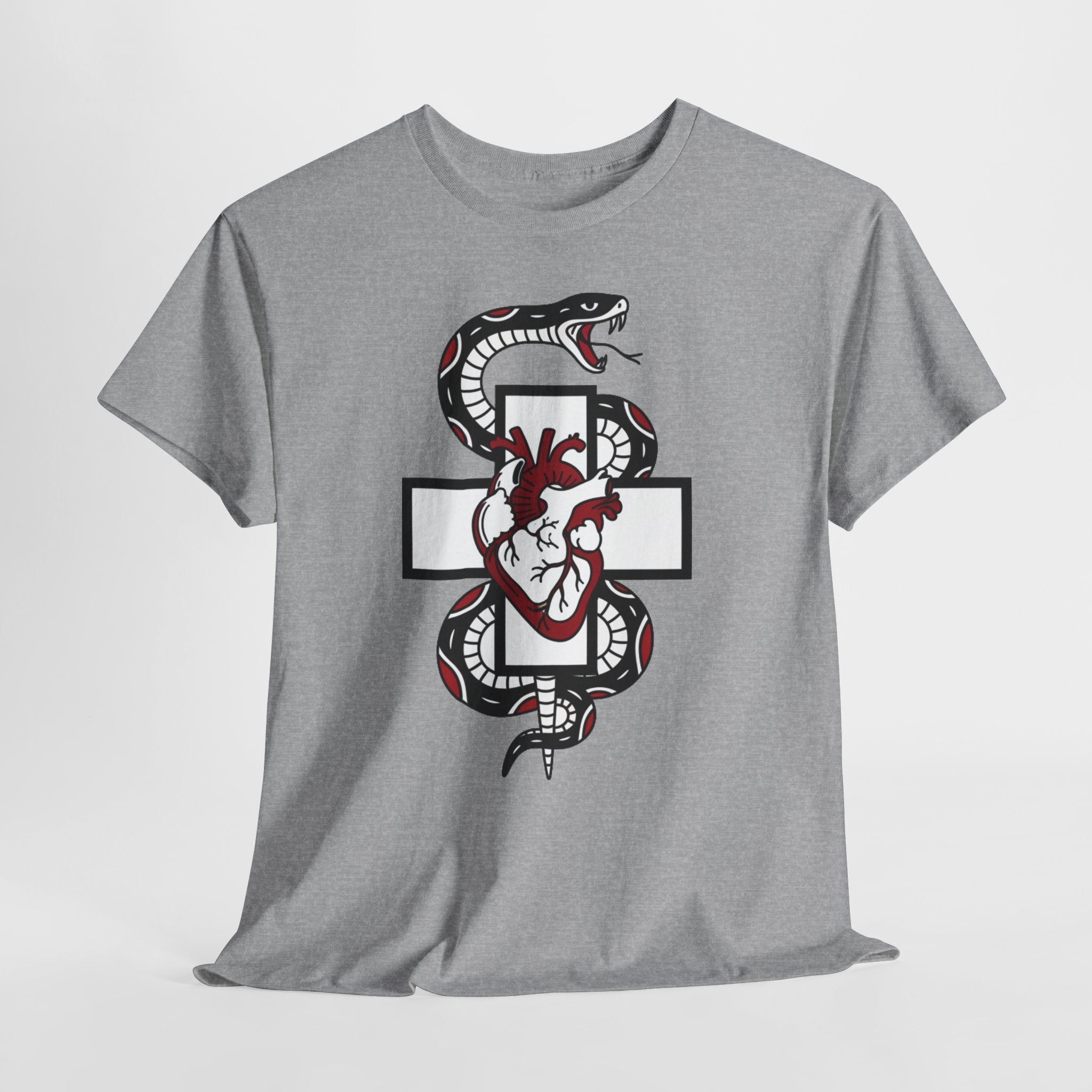 D78 Skull Society — Gothic Heart & Snake T-shirt