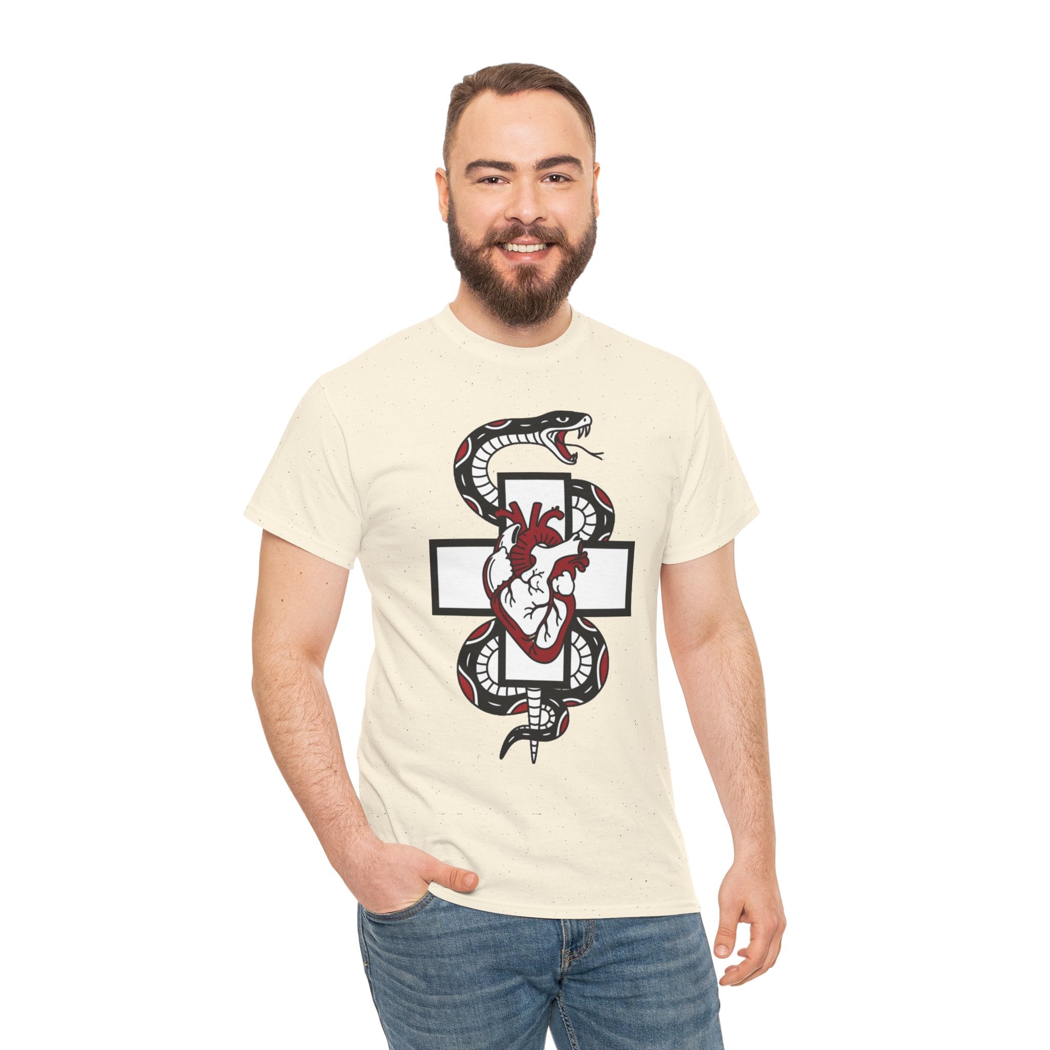 D78 Skull Society — Gothic Heart & Snake T-shirt