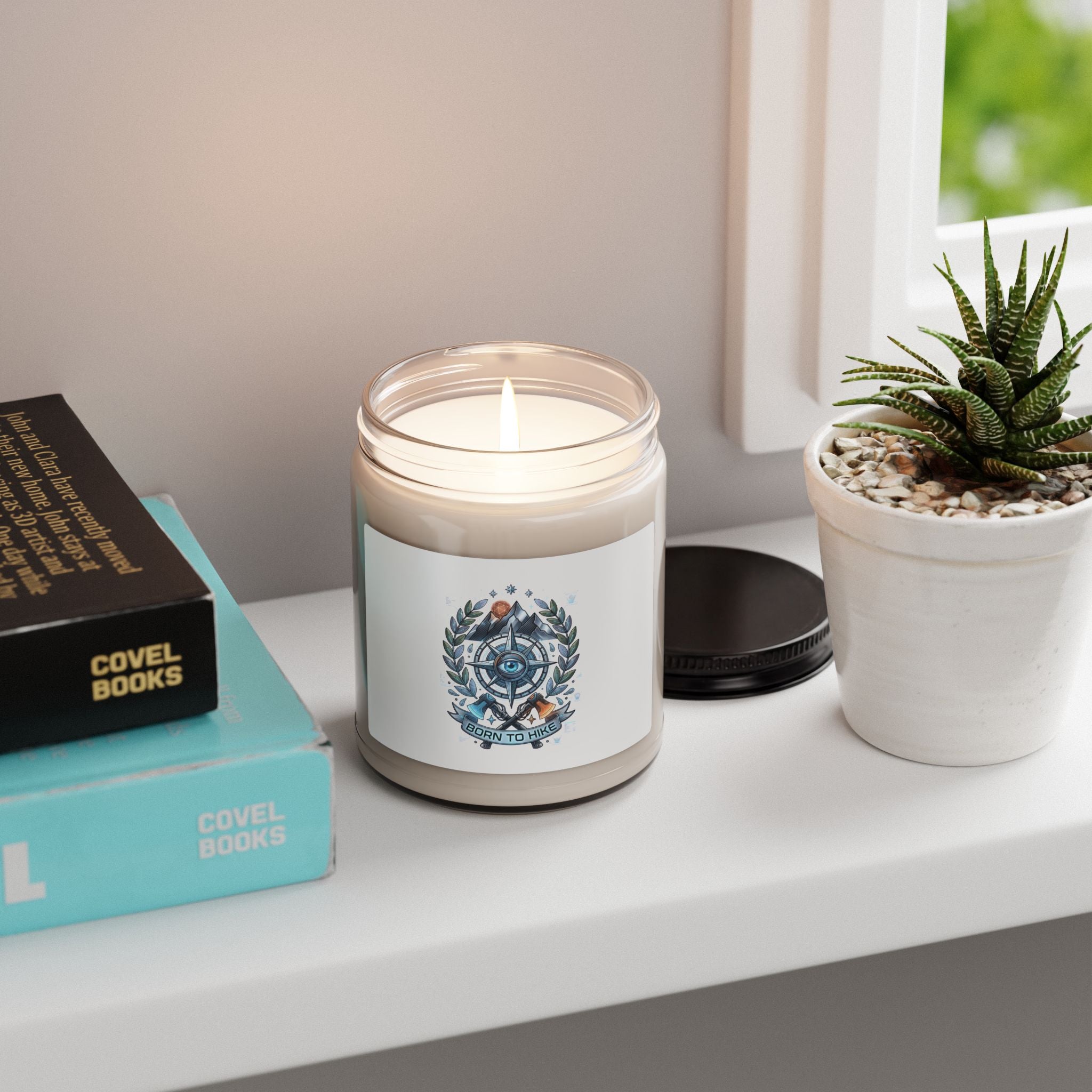 Compass & Laurel Candle, 9oz Soy Candle | Traditional Tattoo-Inspired