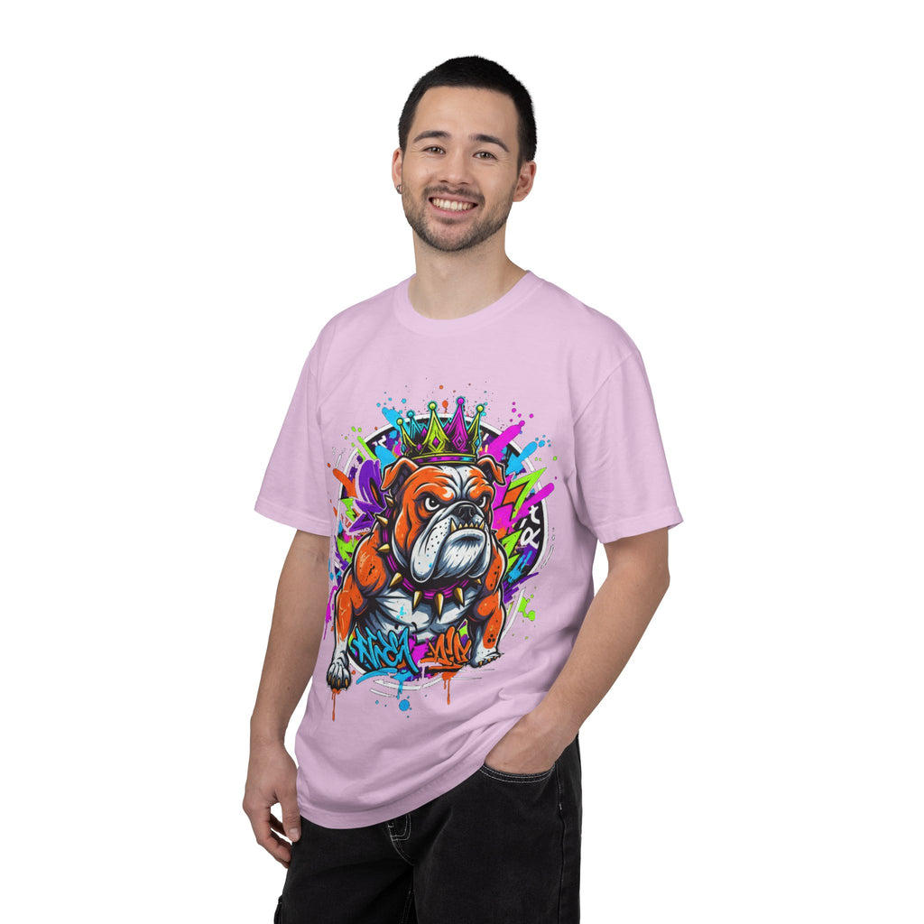 D78 Street Kings — Crown graffiti bulldog T-shirt