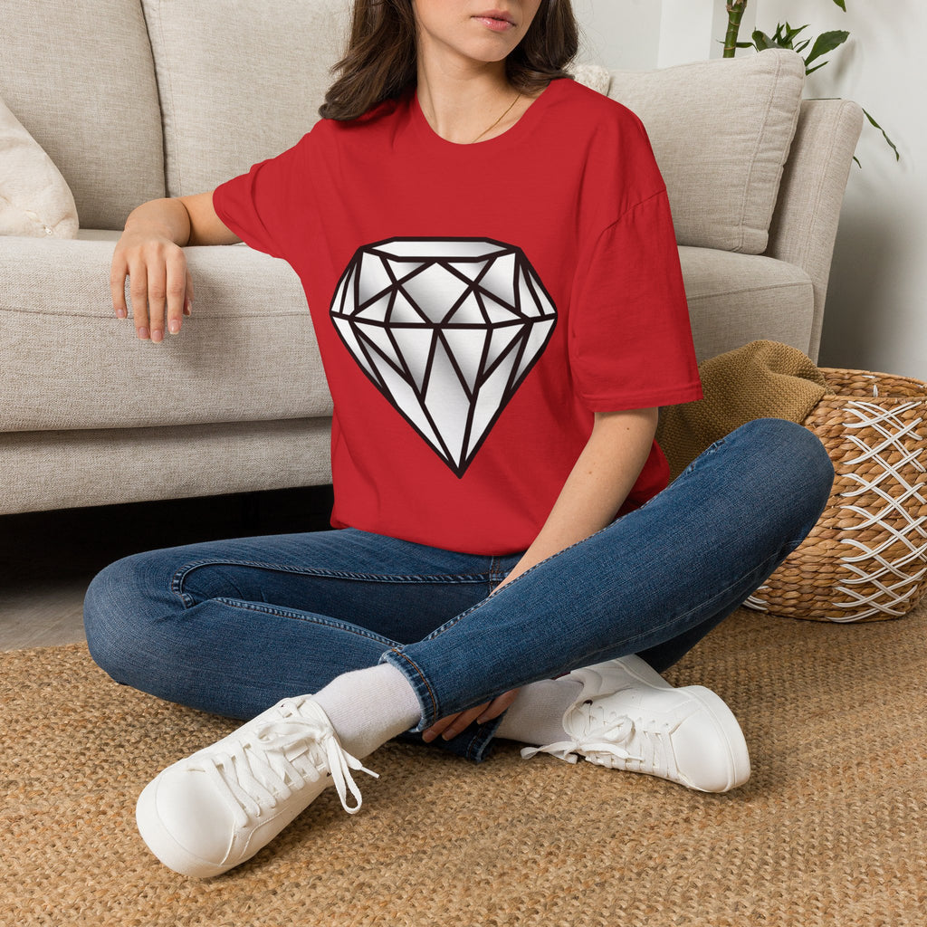 Diamond Graphic T-Shirt — Geometric Gem Tee for Casual Streetwear