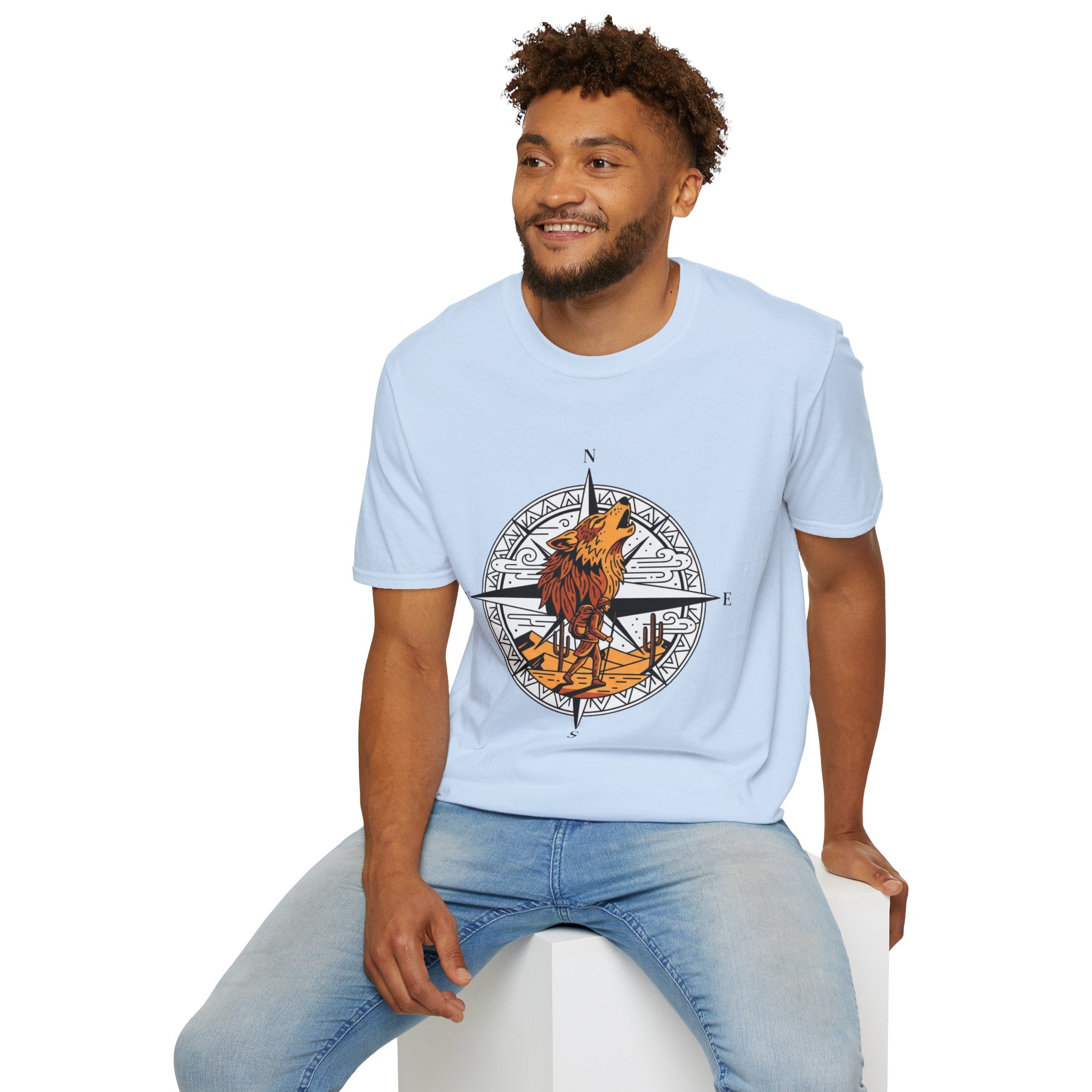 D78 Wolf Trail — Adventure wolf T-shirt