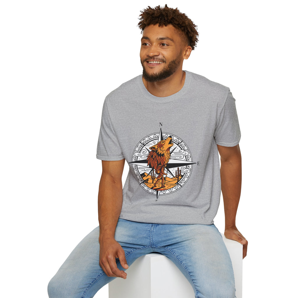 D78 Wolf Trail — Adventure wolf T-shirt