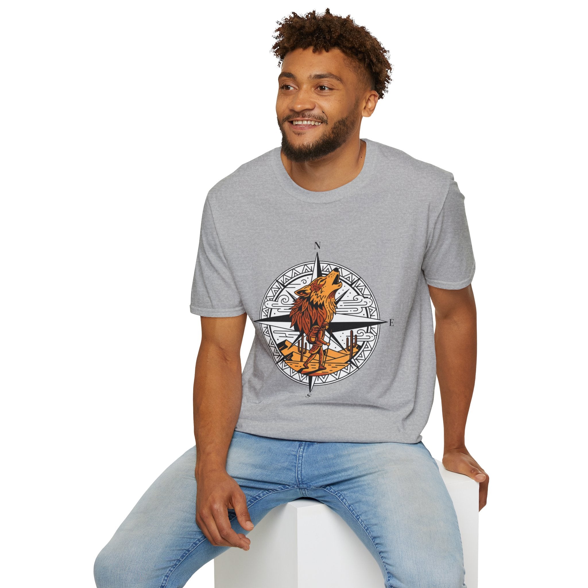 D78 Wolf Trail — Adventure wolf T-shirt