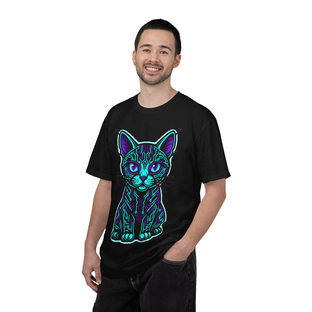 D78 Cyber Felines — Neon Cat T-shirt
